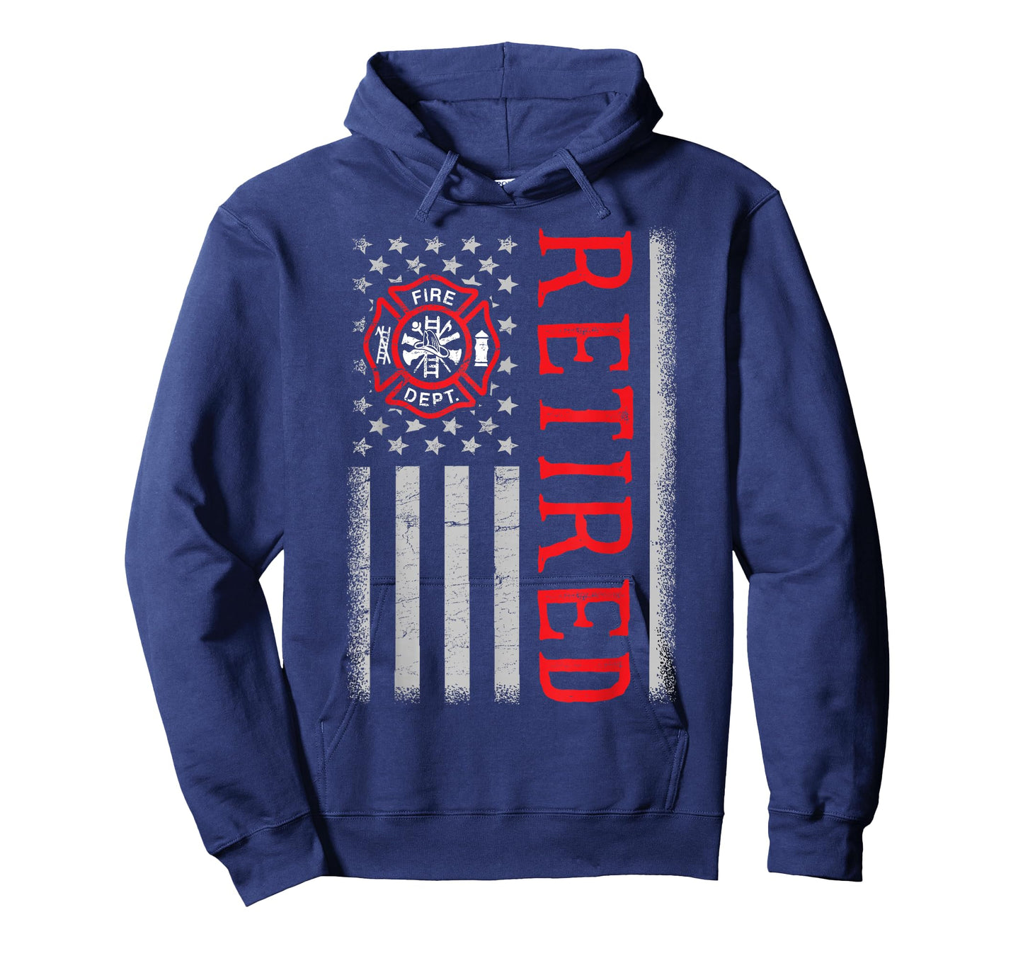 Thin Red Line Firefighter American Flag Retired T-Shirt