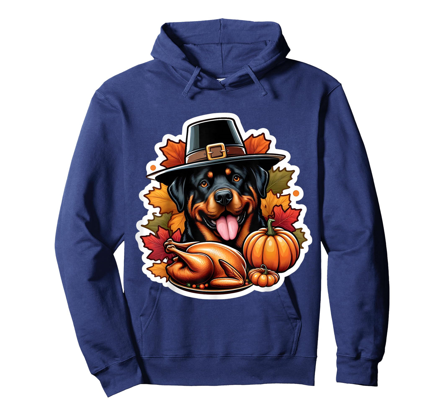 Thanksgiving Rottweiler Dog Owner Lover Funny Pilgrim Turkey T-Shirt