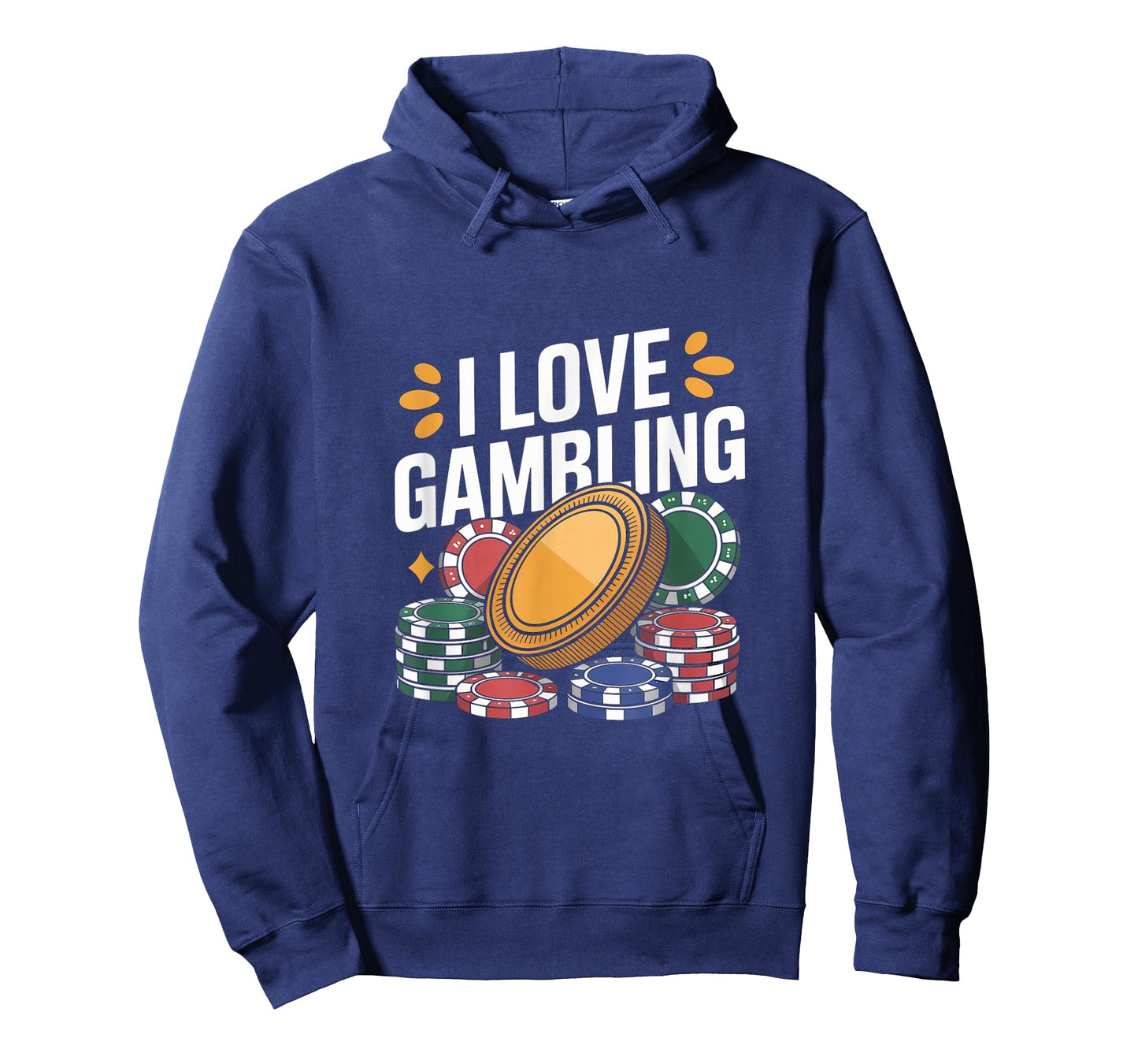 I Love Gambling Casino Poker Chips and Coin T-Shirt