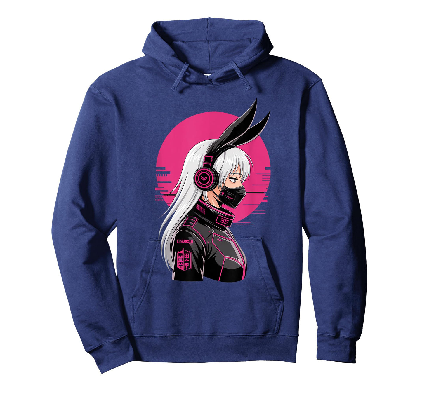 Cyberpunk Girl With Mask Sci-fi Anime Manga Cat Ears Girl T-Shirt