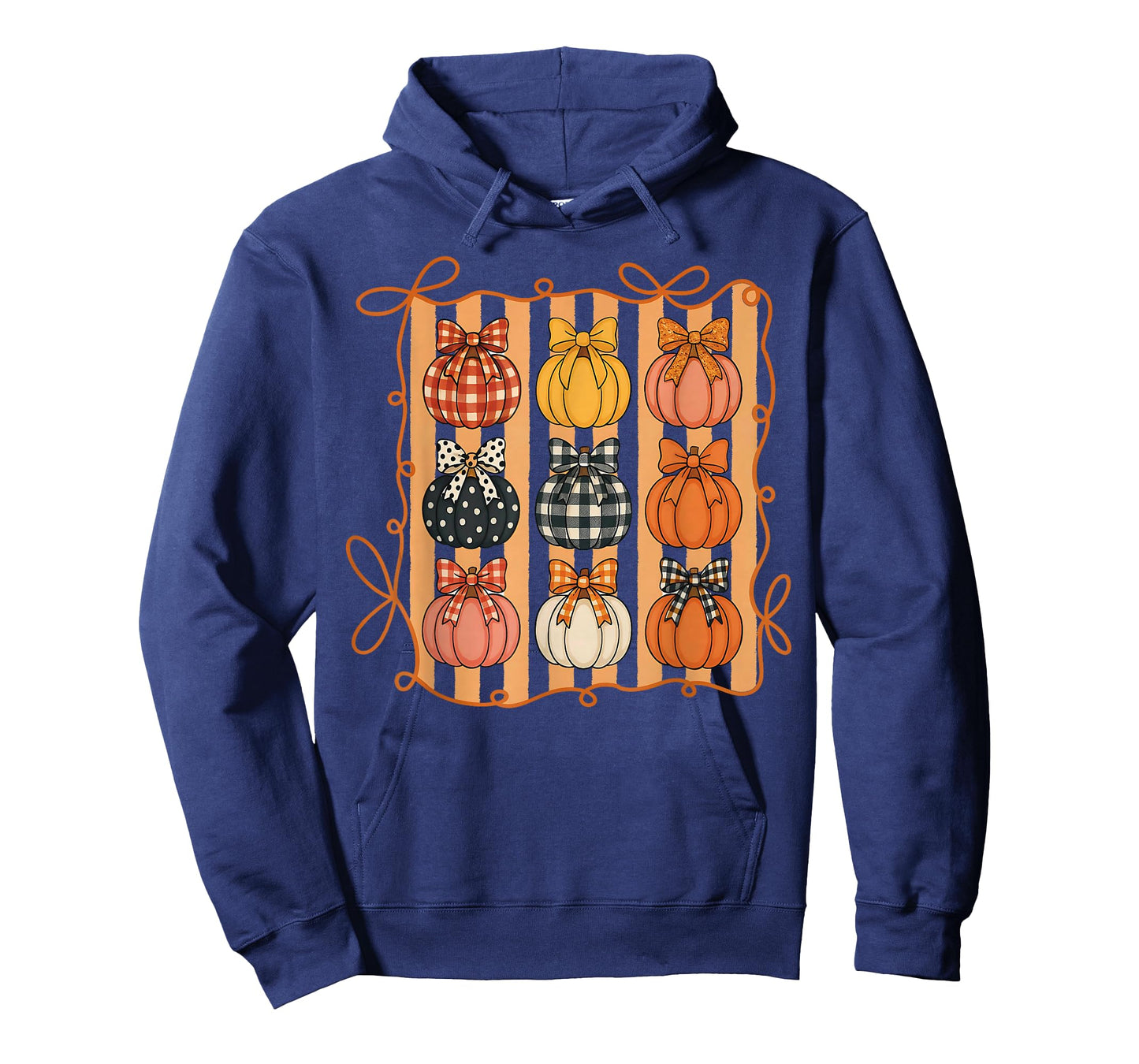 Coquette Bow Pumpkin Season Autumn Fall Leaves Thanksgiving T-Shirt