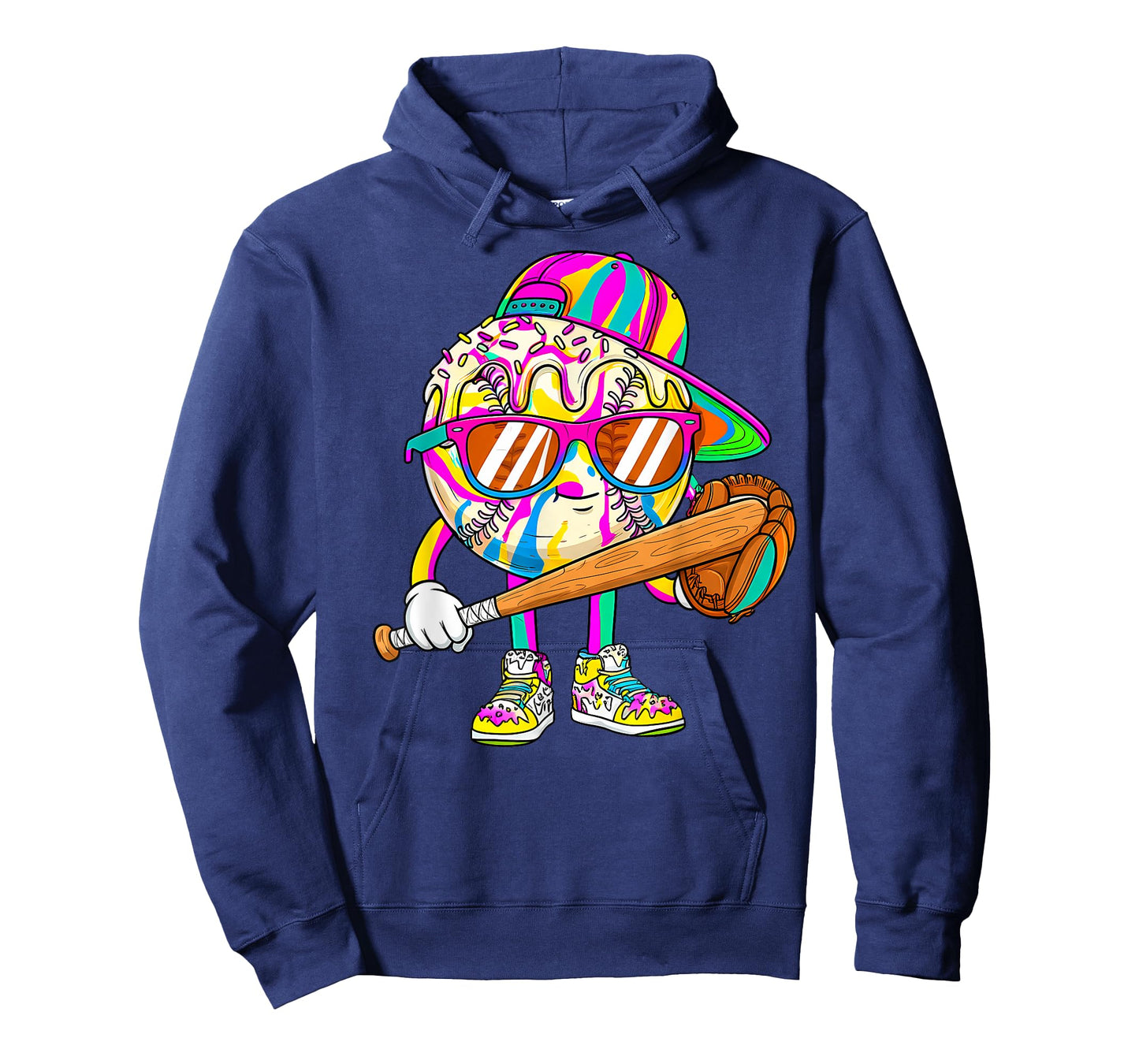 Funny Football Drip for Boys Kids Youth Dripping Ice Cream T-Shirt