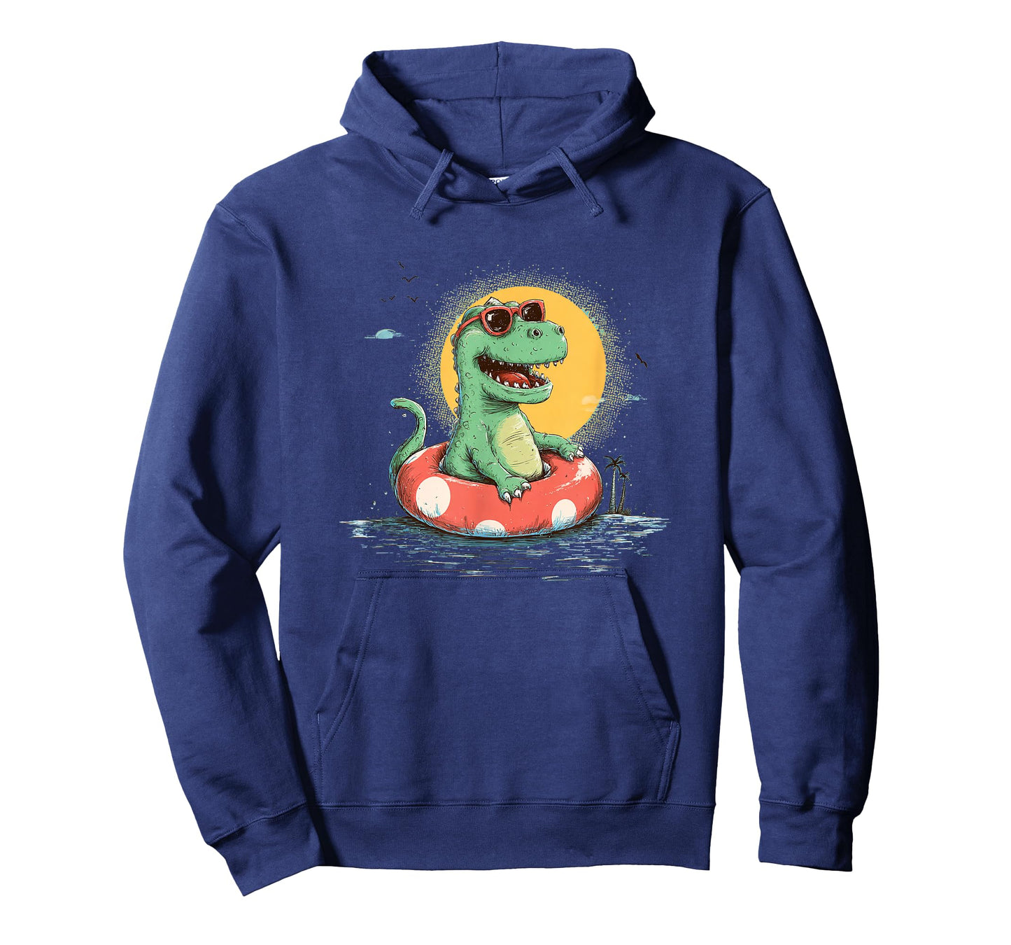 Holiday Dinosaur in Dotted Pool Ring for Boys and Girls T-Shirt