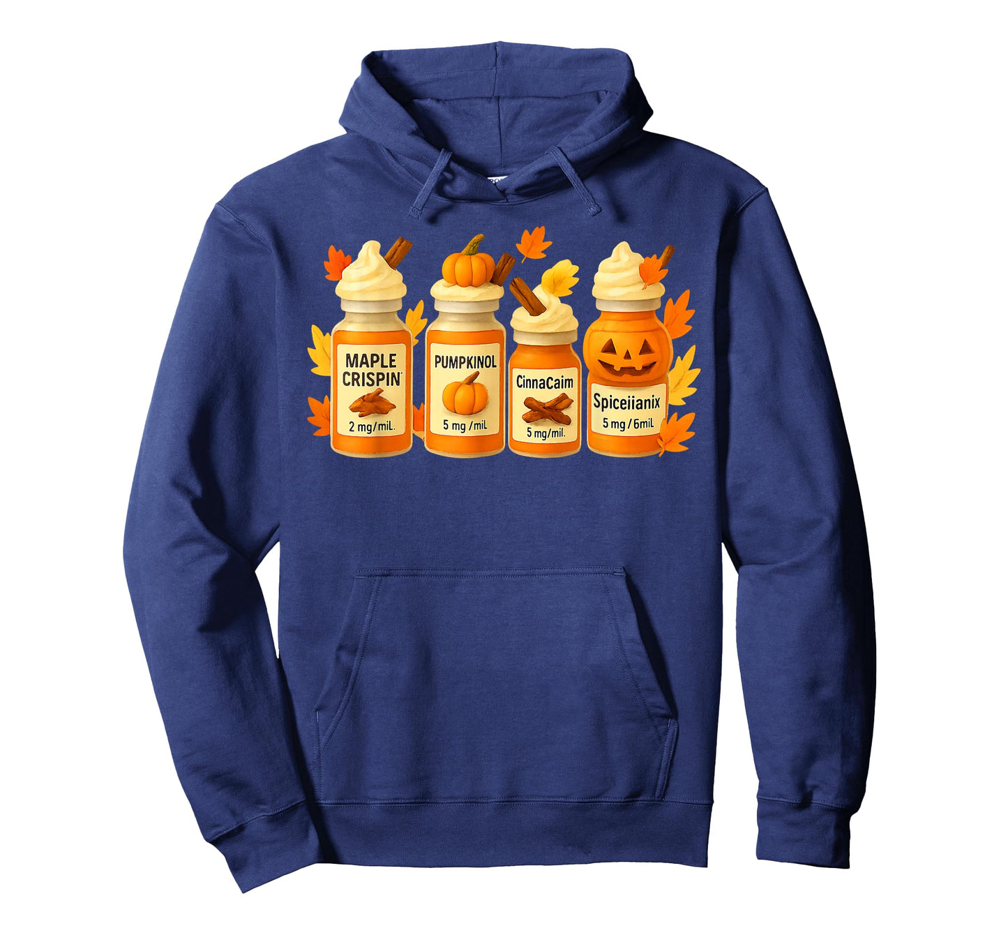 Pumpkin Spice Autumn Medicine Bottles Funny Fall Season T-Shirt