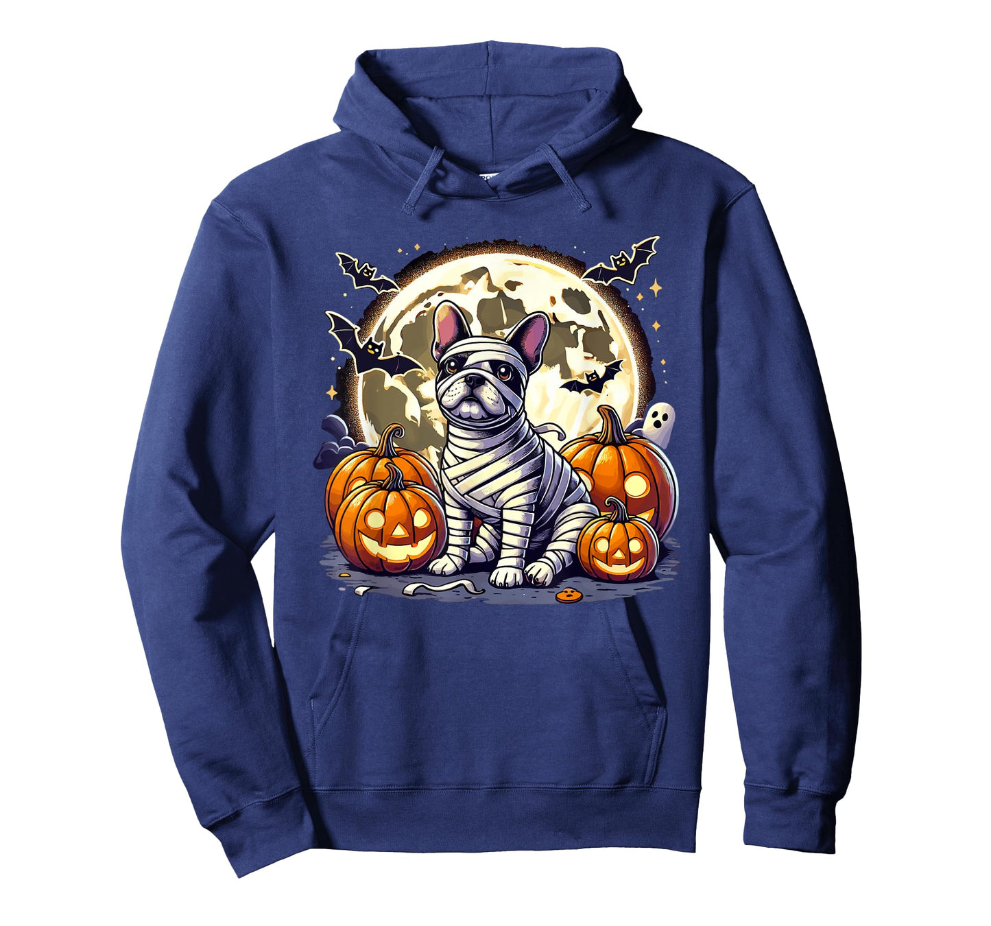 Halloween French Bulldog Mummy Cute Spooky Dog Design T-Shirt