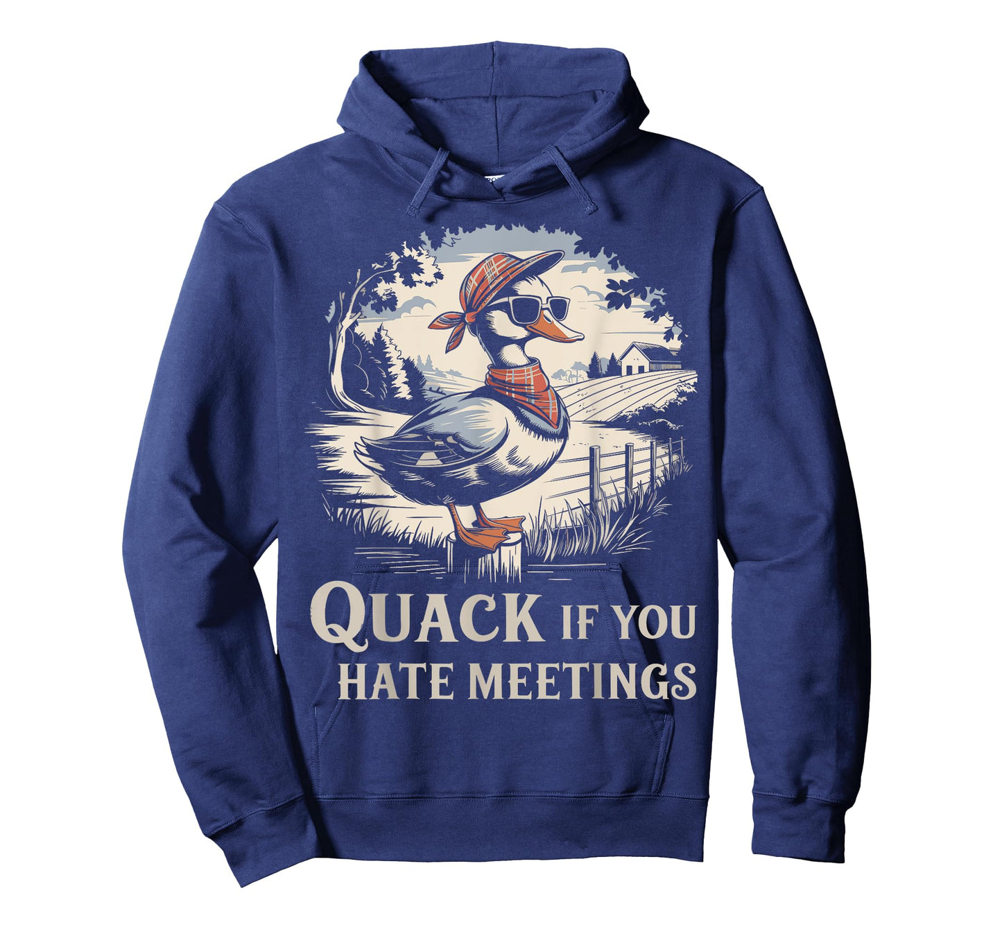 Funny Duck “Quack If You Hate Meetings” Work Humor Apparel f T-Shirt