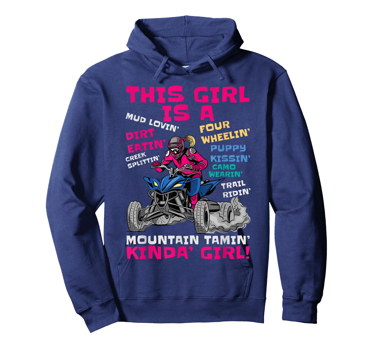 Funny ATV Quad Bike Riding Girl All-Terrain Four Wheeler T-Shirt