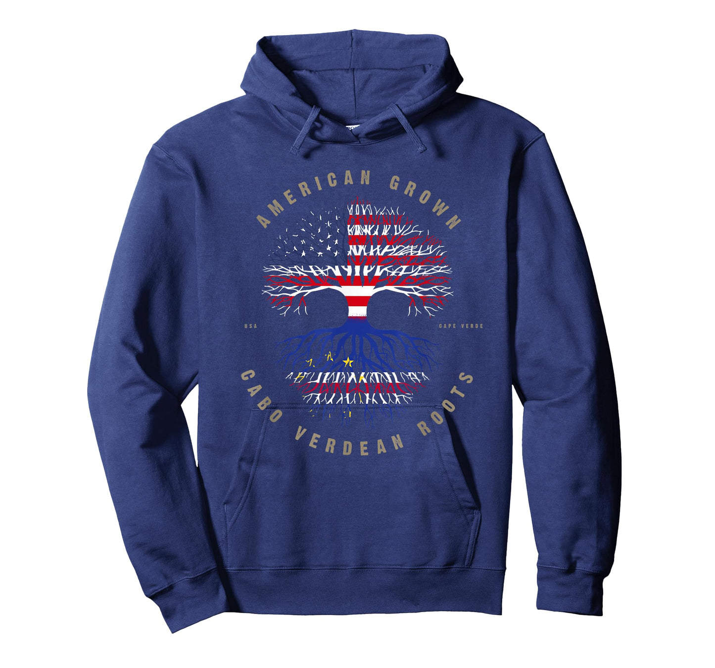 American Grown Cabo Verdean Roots Cape Verde Flag T-Shirt T-Shirt