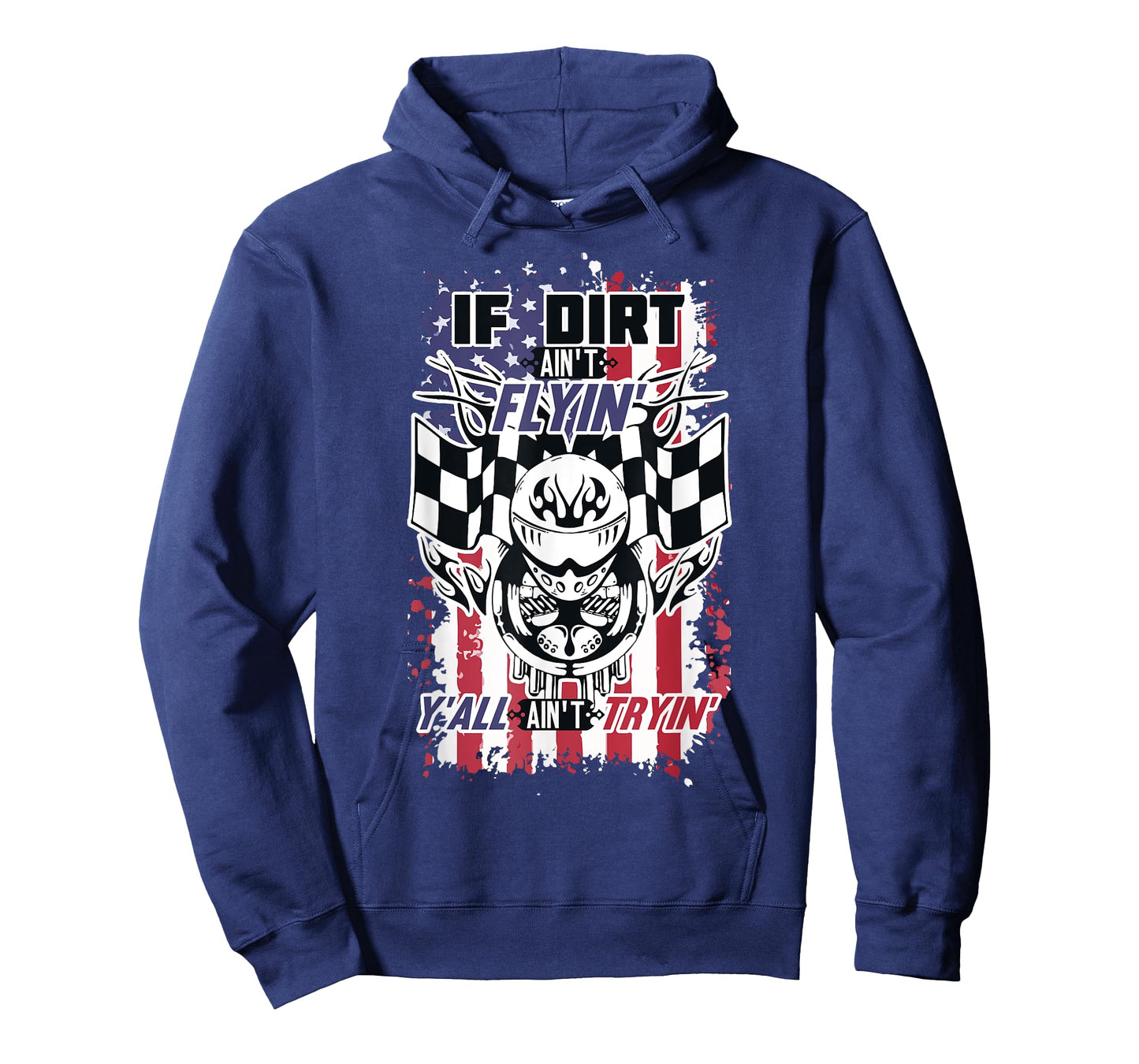 Patriotic Dirt Track, Motocross & Stock Car Racing T-Shirt T-Shirt