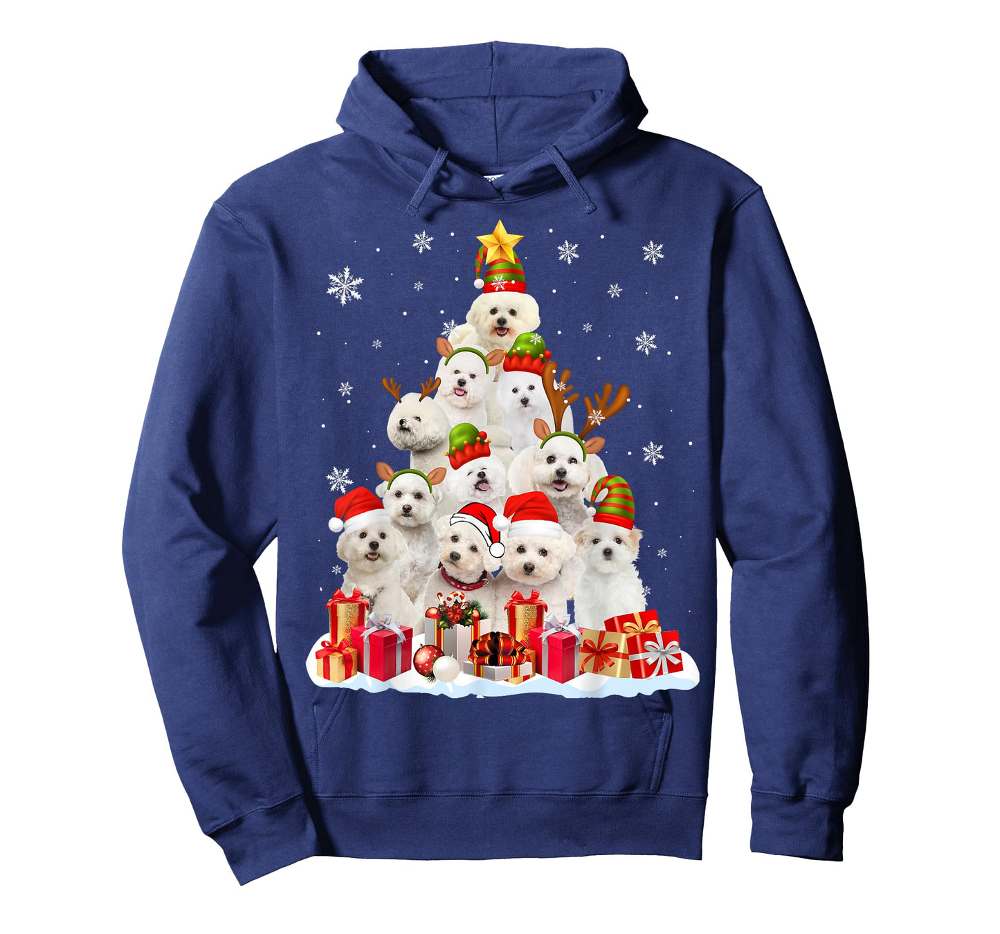 Funny Bichon Frise Christmas Tree Funny Dog Lover Gifts T-Shirt for Men Women Girls Kids