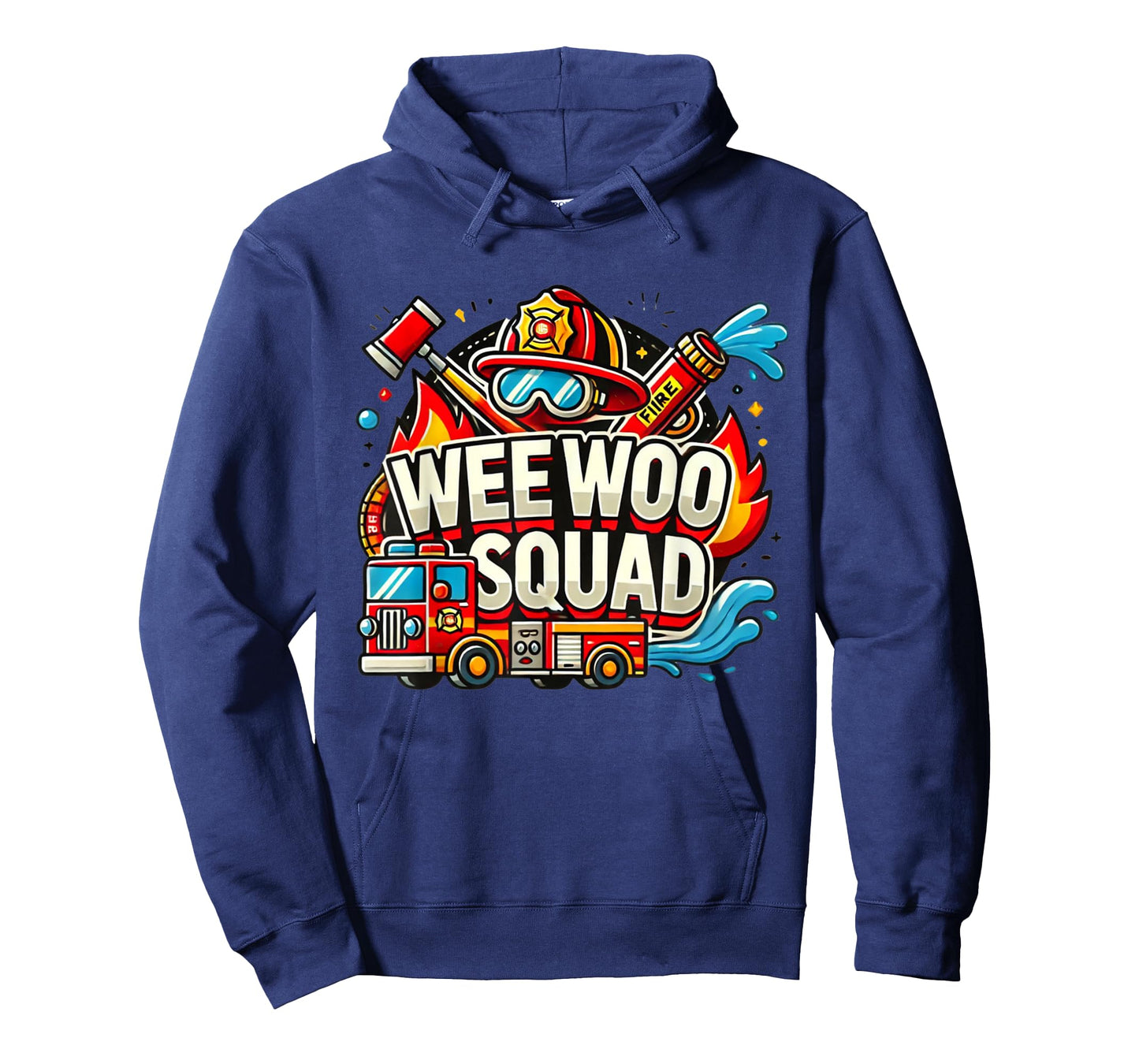 Funny Wee Woo Squad Fire Truck Design for Kids and Adults T-Shirt