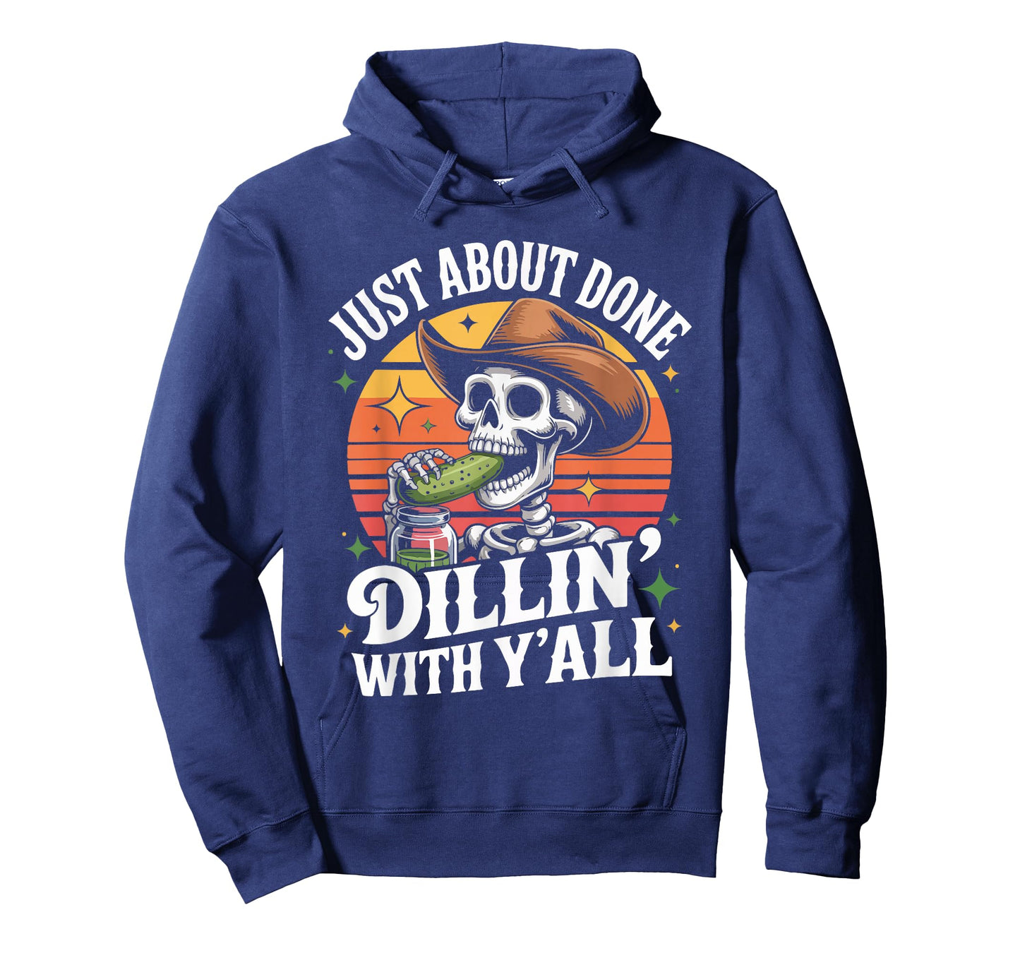 Just About Done Dill Pickle Skeleton Cowboy T-Shirt