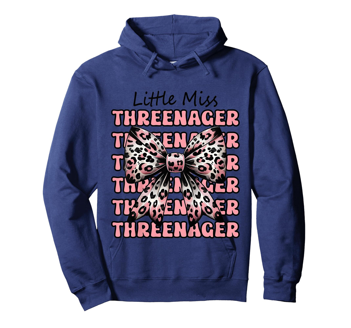 Kids Little Miss Threenager Coquette Bow Birthday 3 Years T-Shirt