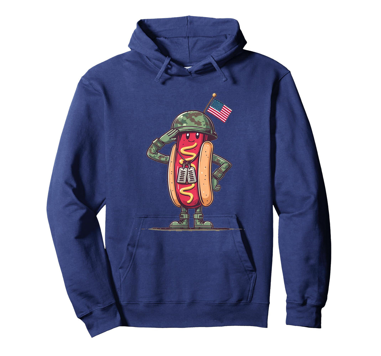 Awesome US Hotdog Costume for Saluting and Soldiers Lovers T-Shirt