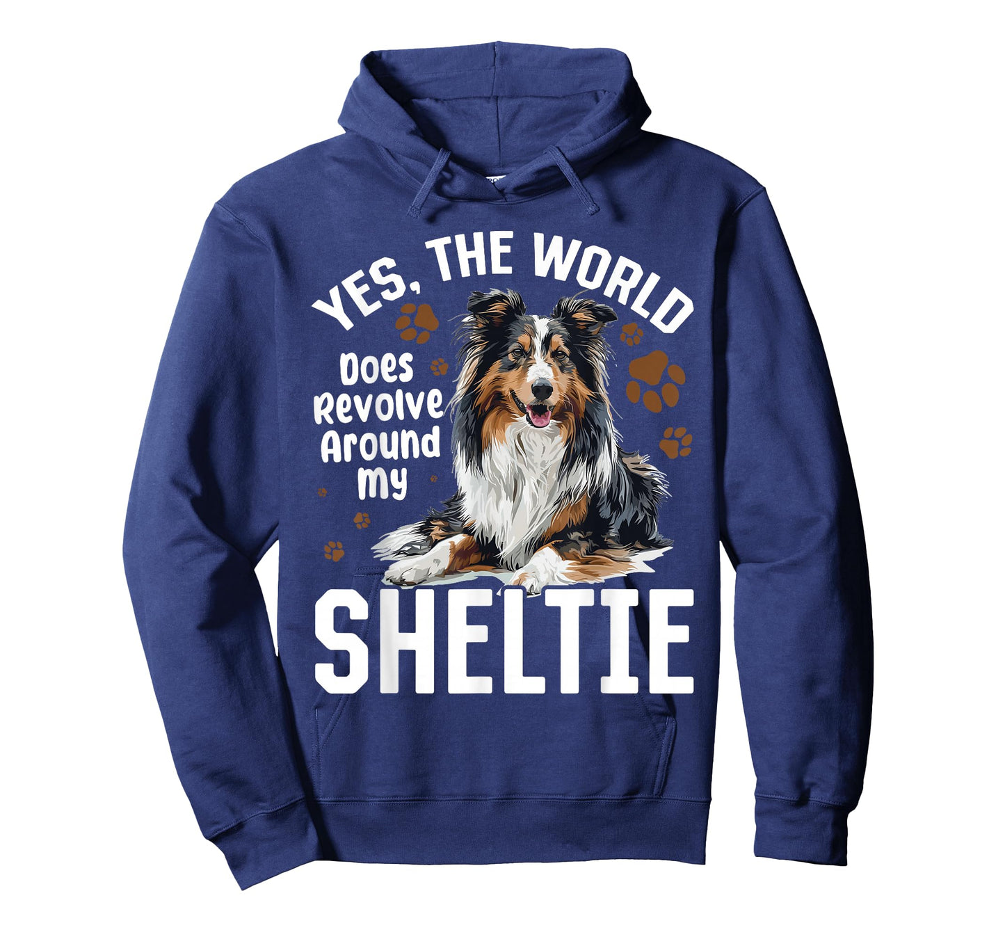 Shetland Sheepdog Dog Sheltie - Yes, The World Does Revolve T-Shirt