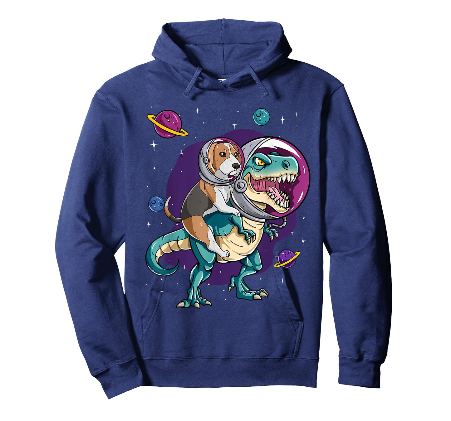 Dinosaur T Rex Space Planets Sparkles Beagle T-Shirt