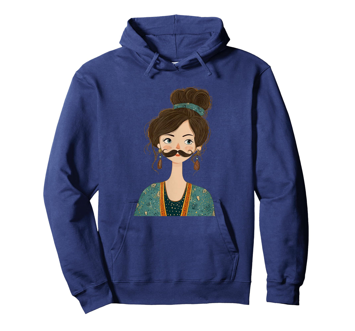 Beautiful Funny Mustache Girl for Beard Lovers T-Shirt