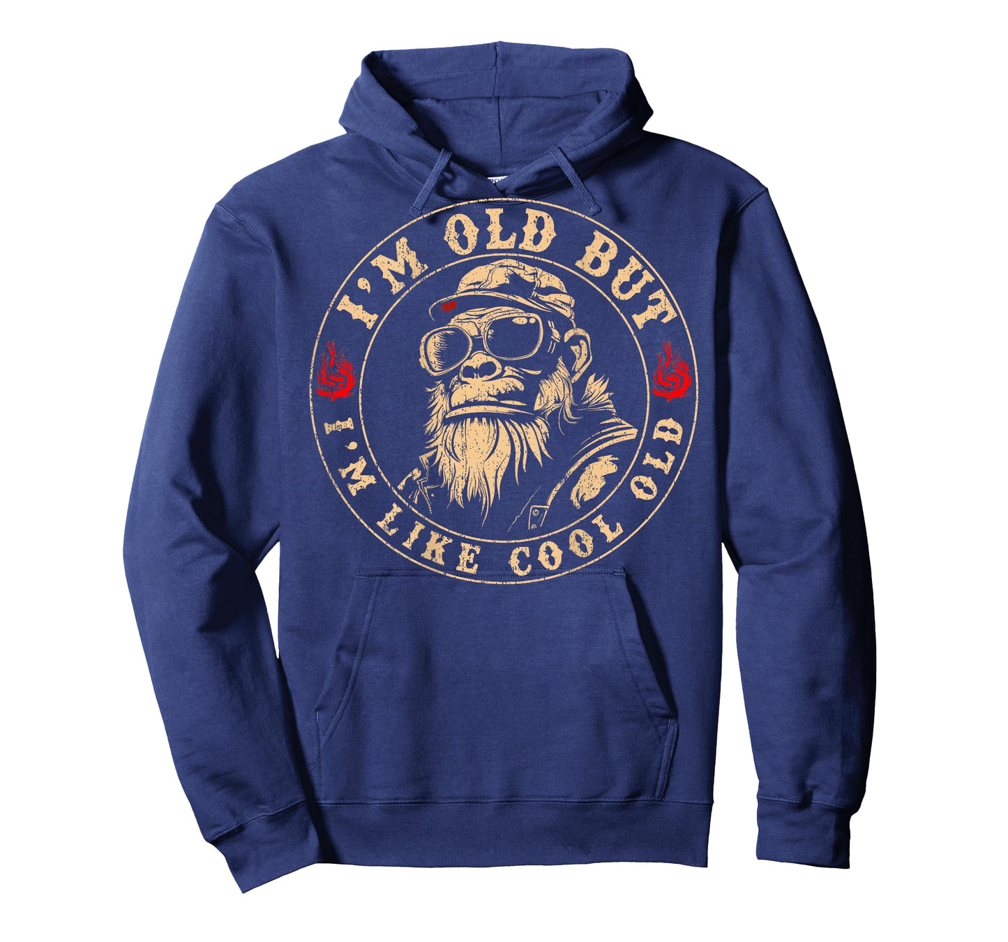 I'm Old But I'm Like Cool Old Funny Monkey (On Back) T-Shirt