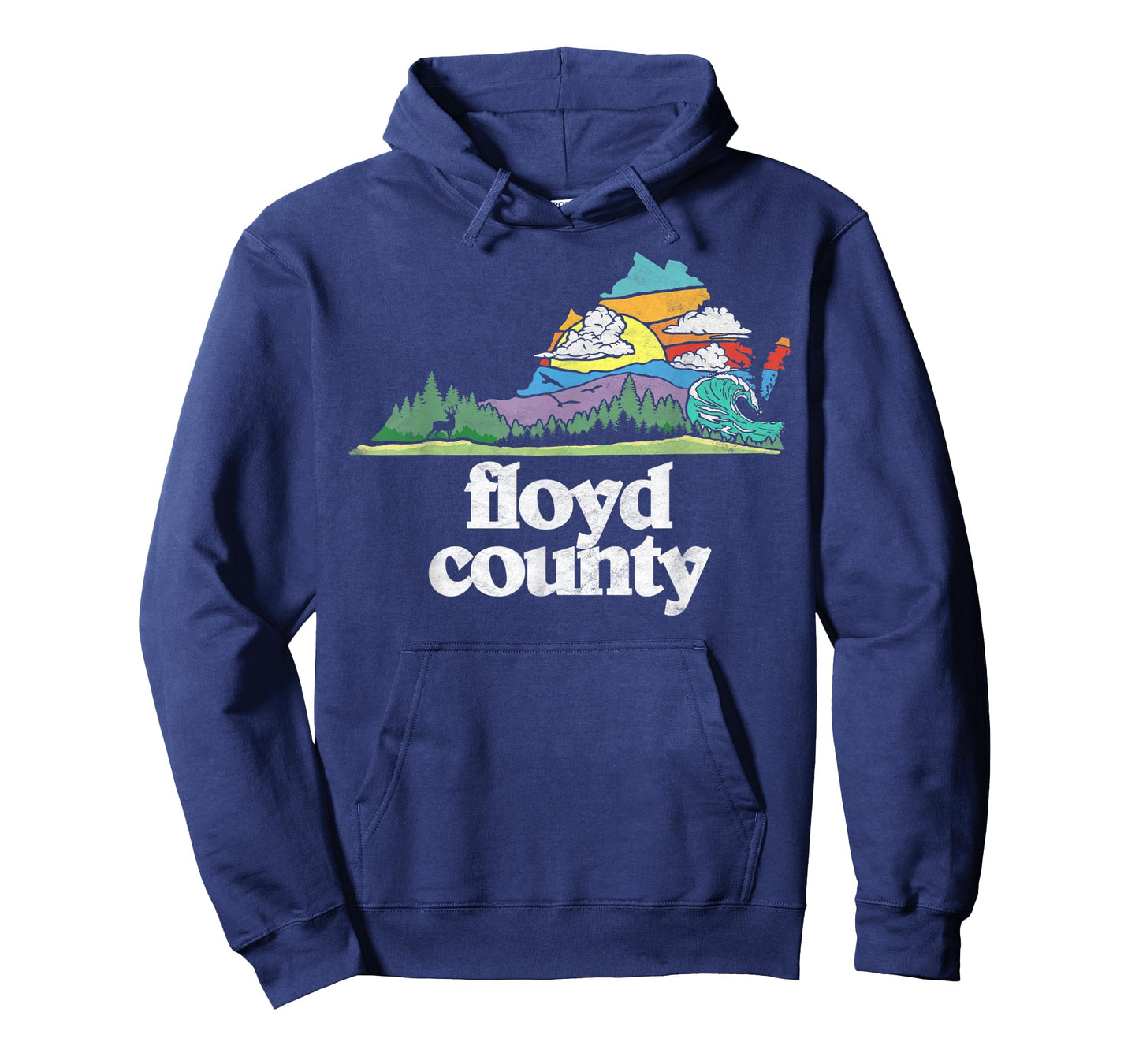 Floyd County Virginia Outdoors & Nature Lover Retro 80s T-Shirt