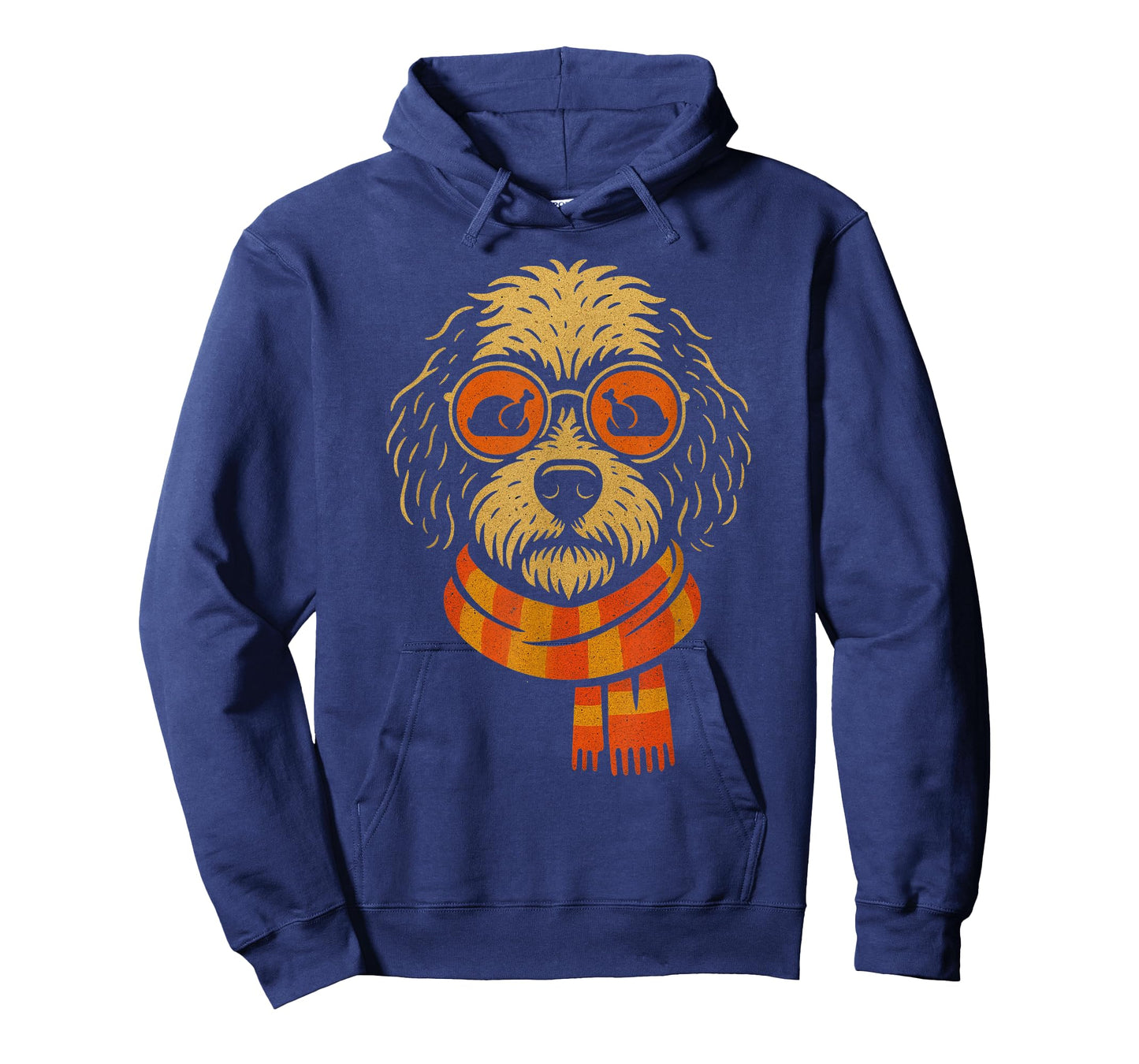 Funny Bernedoodle Thanksgiving Dog Turkey Glasses Fall Scarf T-Shirt