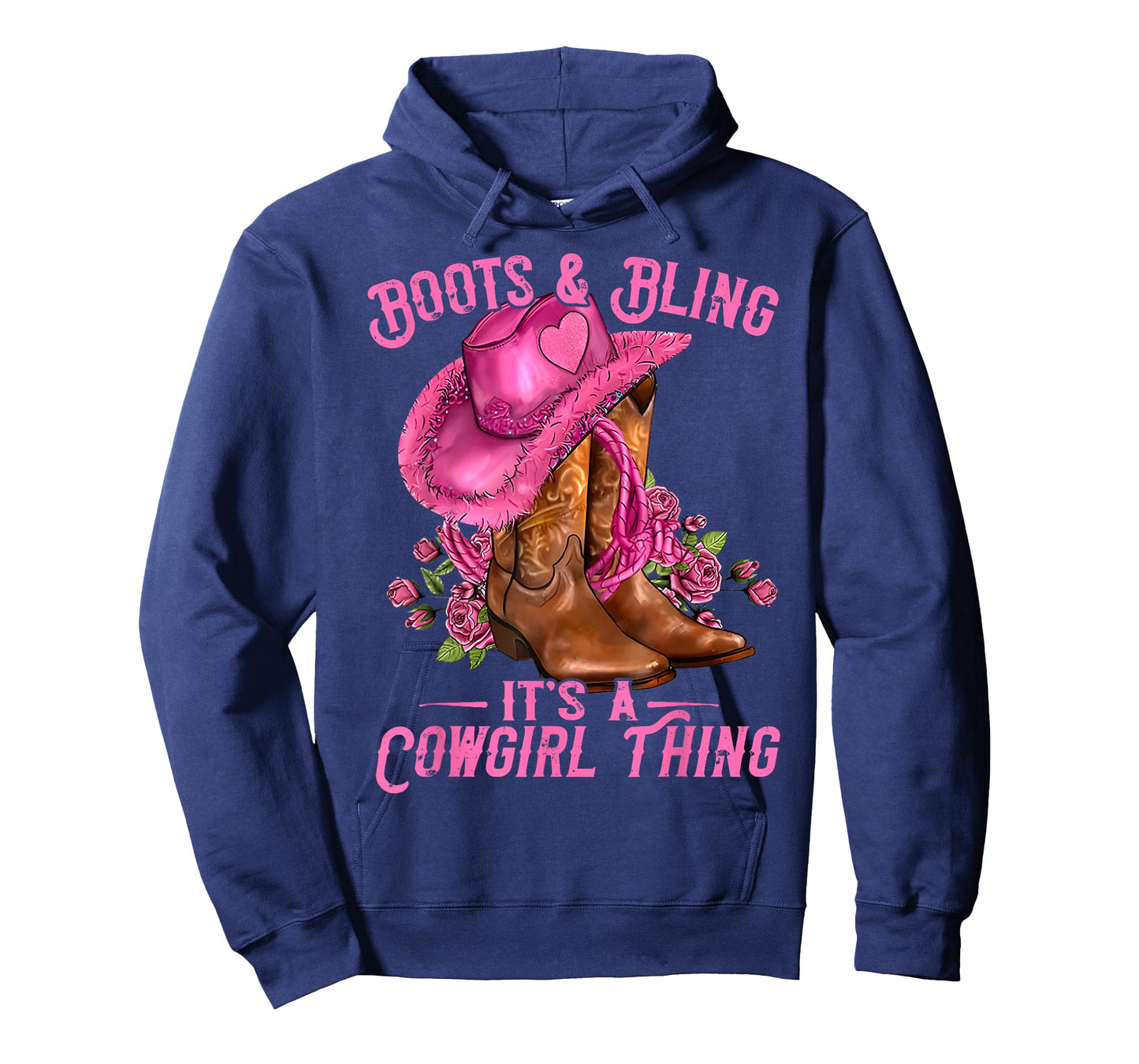 Western Rodeo Cowgirls Boots and Bling It's A Cowgirl Thing T-Shirt