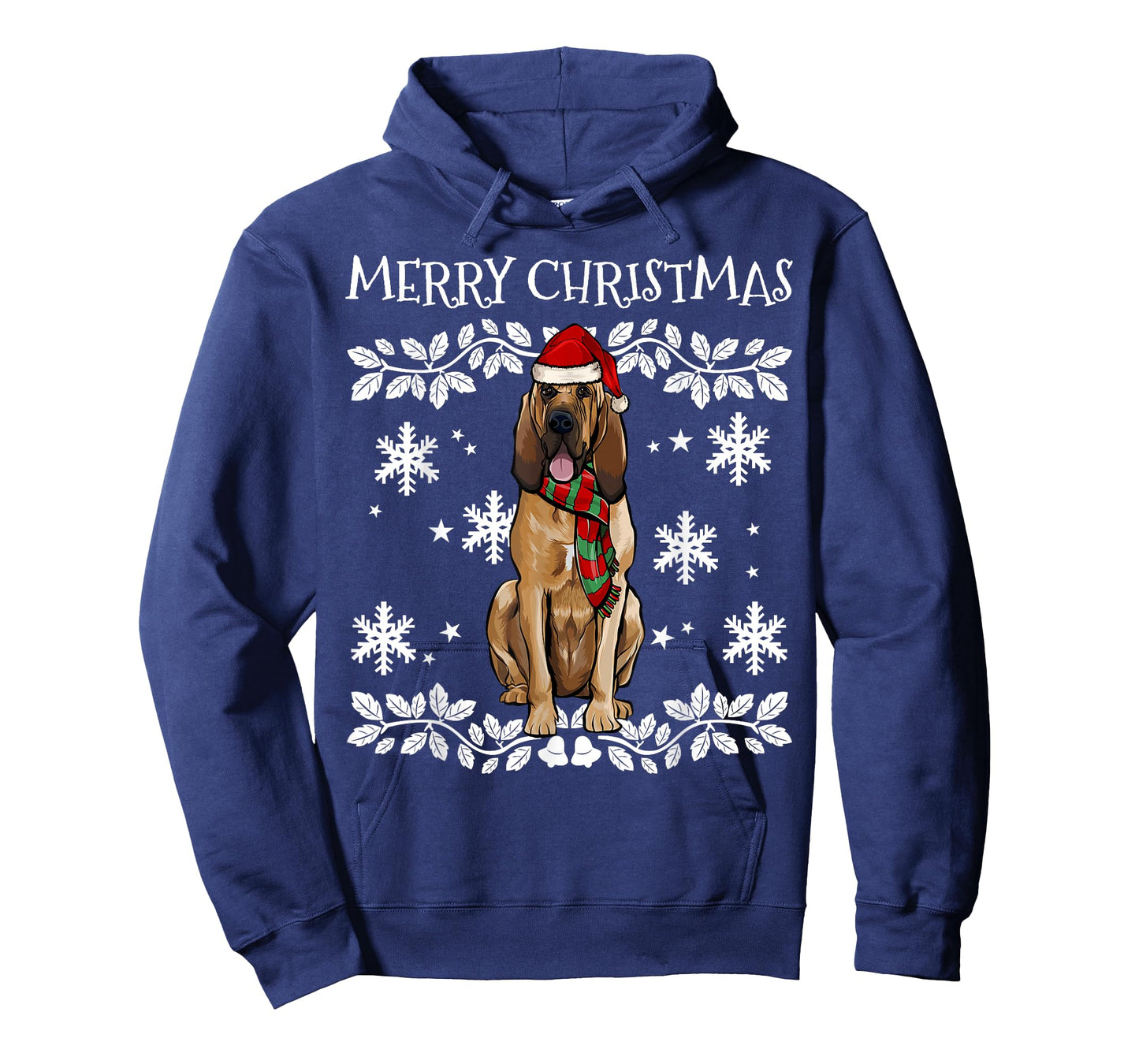Merry Christmas Ornament Bloodhound Xmas Santa T-Shirt