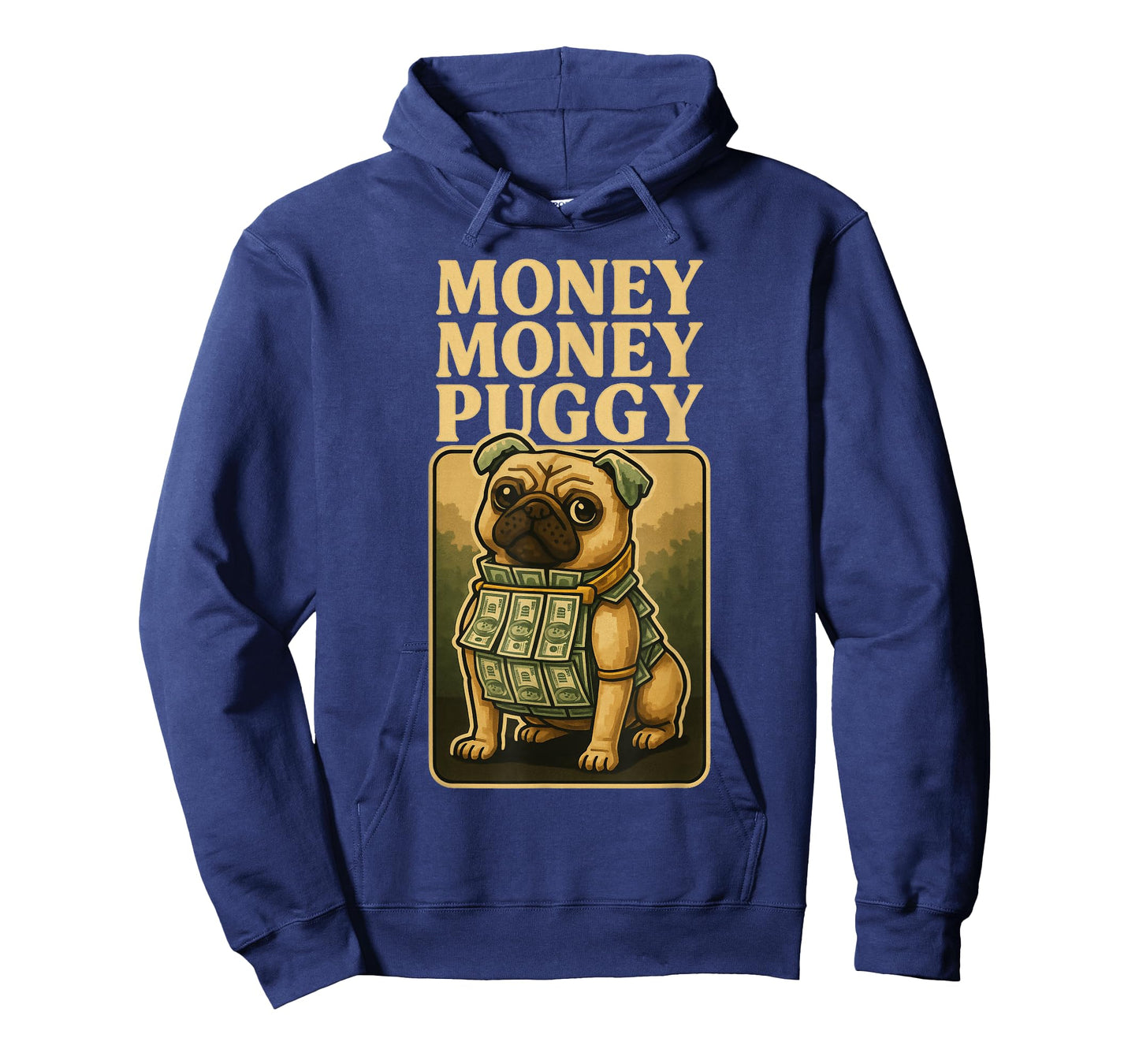 Money Money Puggy - Funny Dog Pug Brainrot Meme Teen Kids T-Shirt