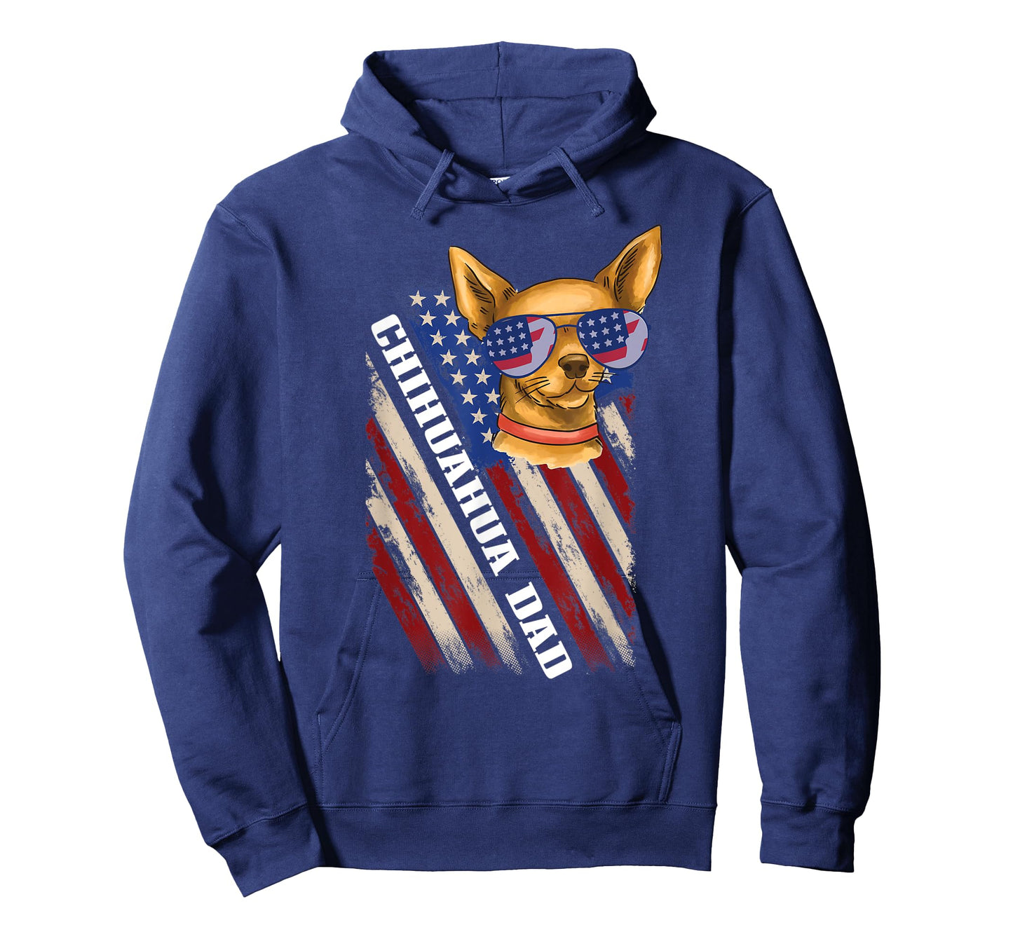 Chihuahua dad funny dog lover patriotic 4th of july Women Kids Men T-Shirt