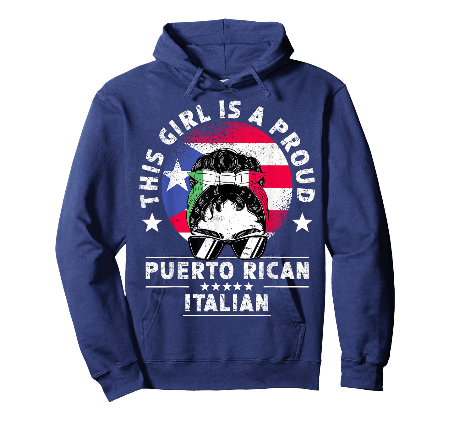 Puerto Rico Flag Italy Grown Women Girl Pride T-Shirt