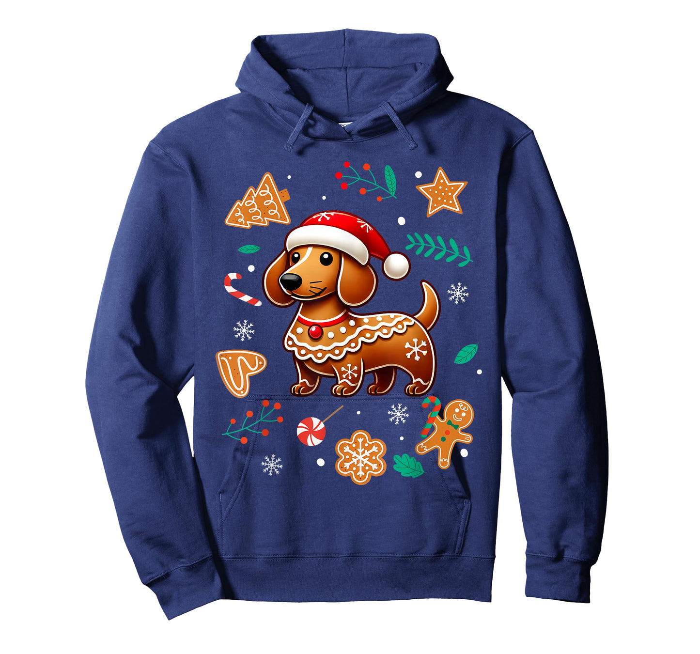 Gingerbread Weiner Dog Lover Dachshund Christmas Cookie T-Shirt