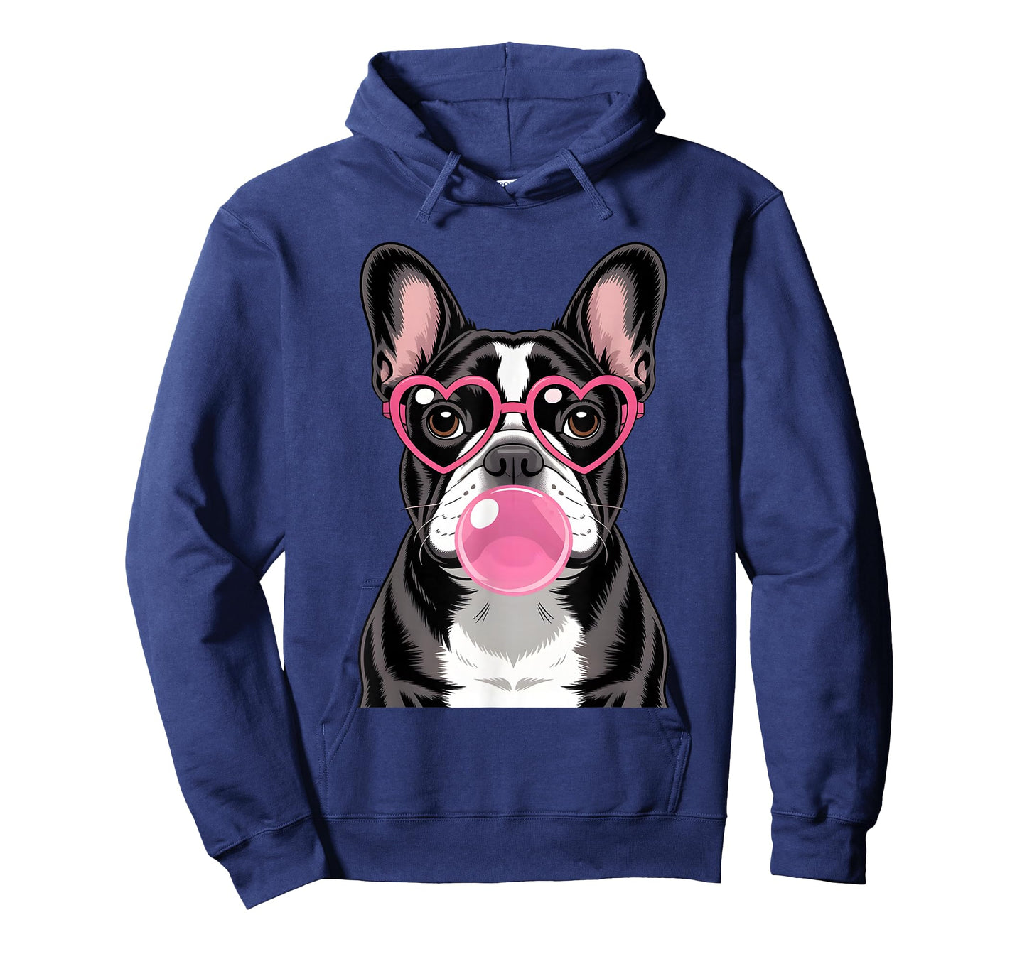 French Bulldog Bubblegum Tee Cute Pink Heart Dog Graphic T-Shirt
