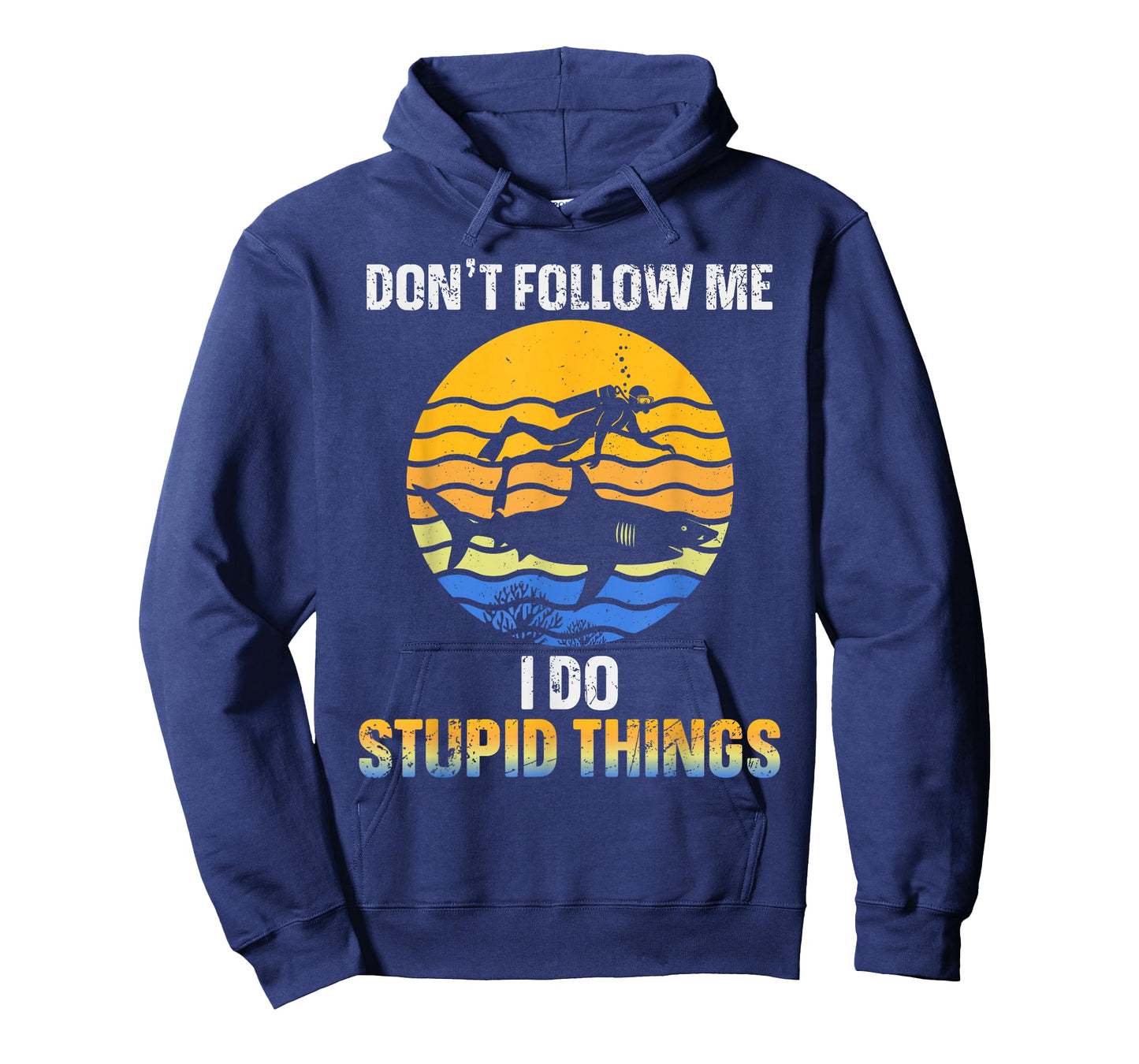 Funny Scuba Diver Don't Follow Me I Do Stupid Things Shark T-Shirt