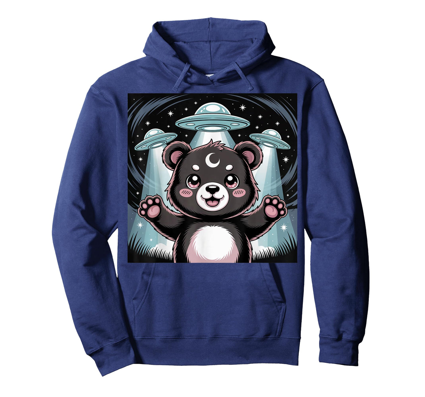 Bear Alien UFOs Aesthetic Kawaii Goth Girl Clothes Pink Goth T-Shirt