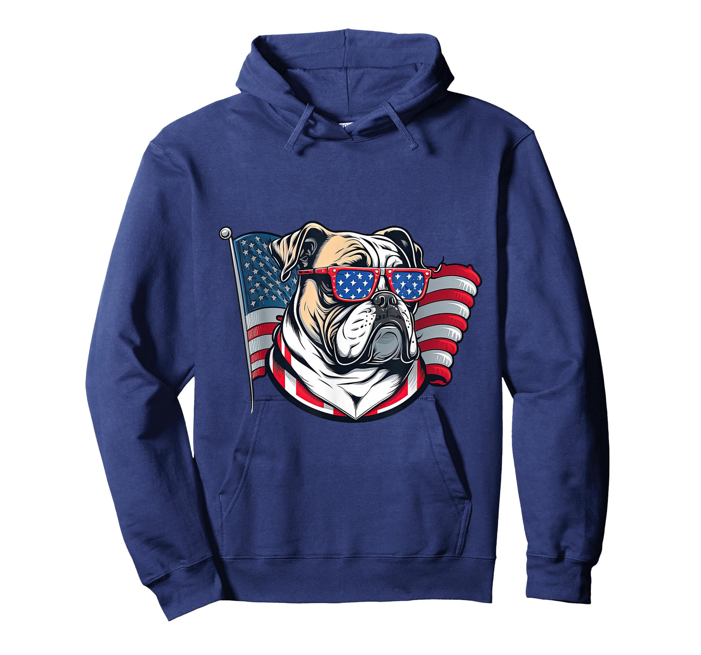 Bulldog: A Patriotic American on 4th of July T-Shirt