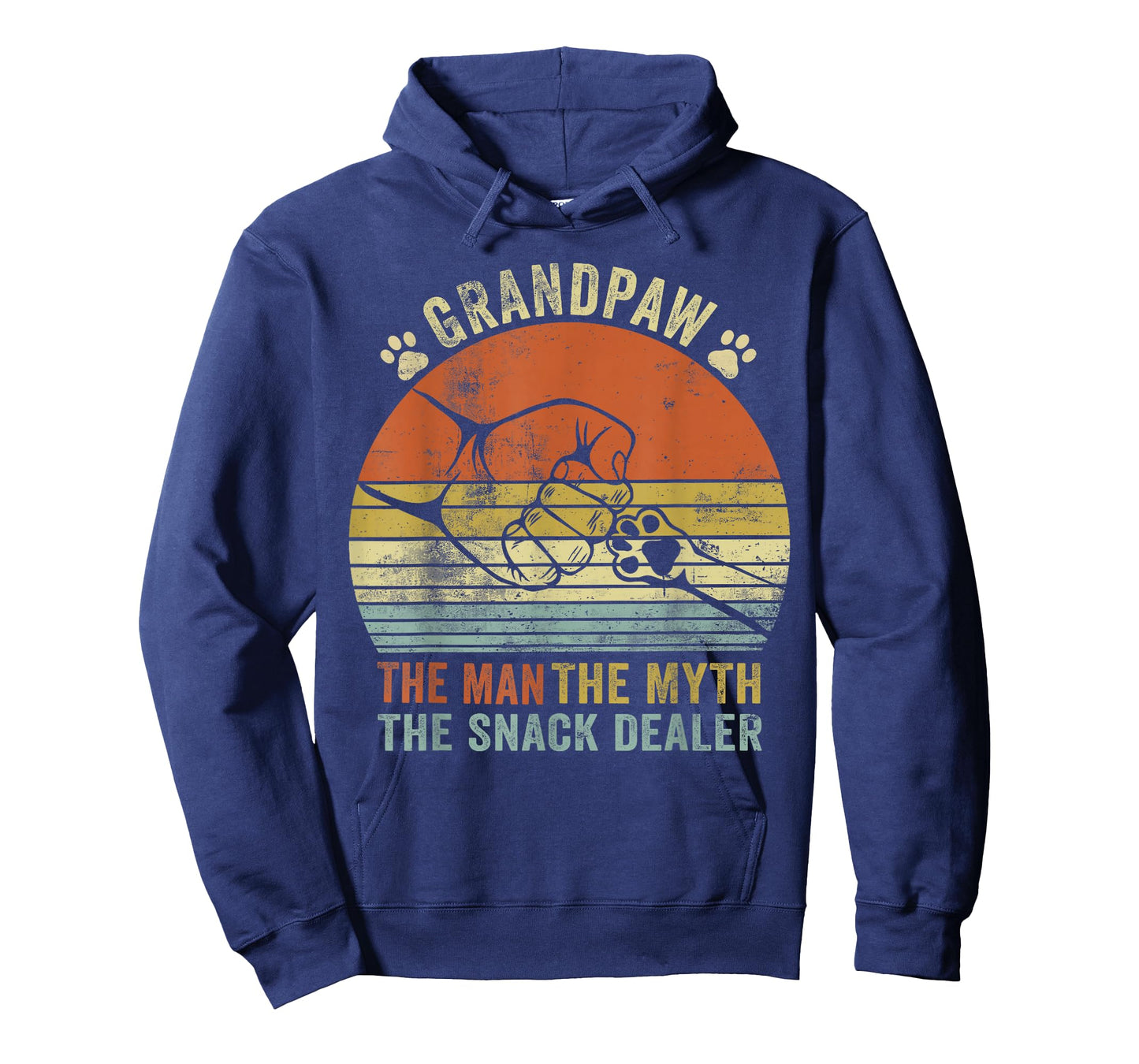 Grandpaw The Myth The Snack Dealer Fathers Day Dog Grandpa T-Shirt