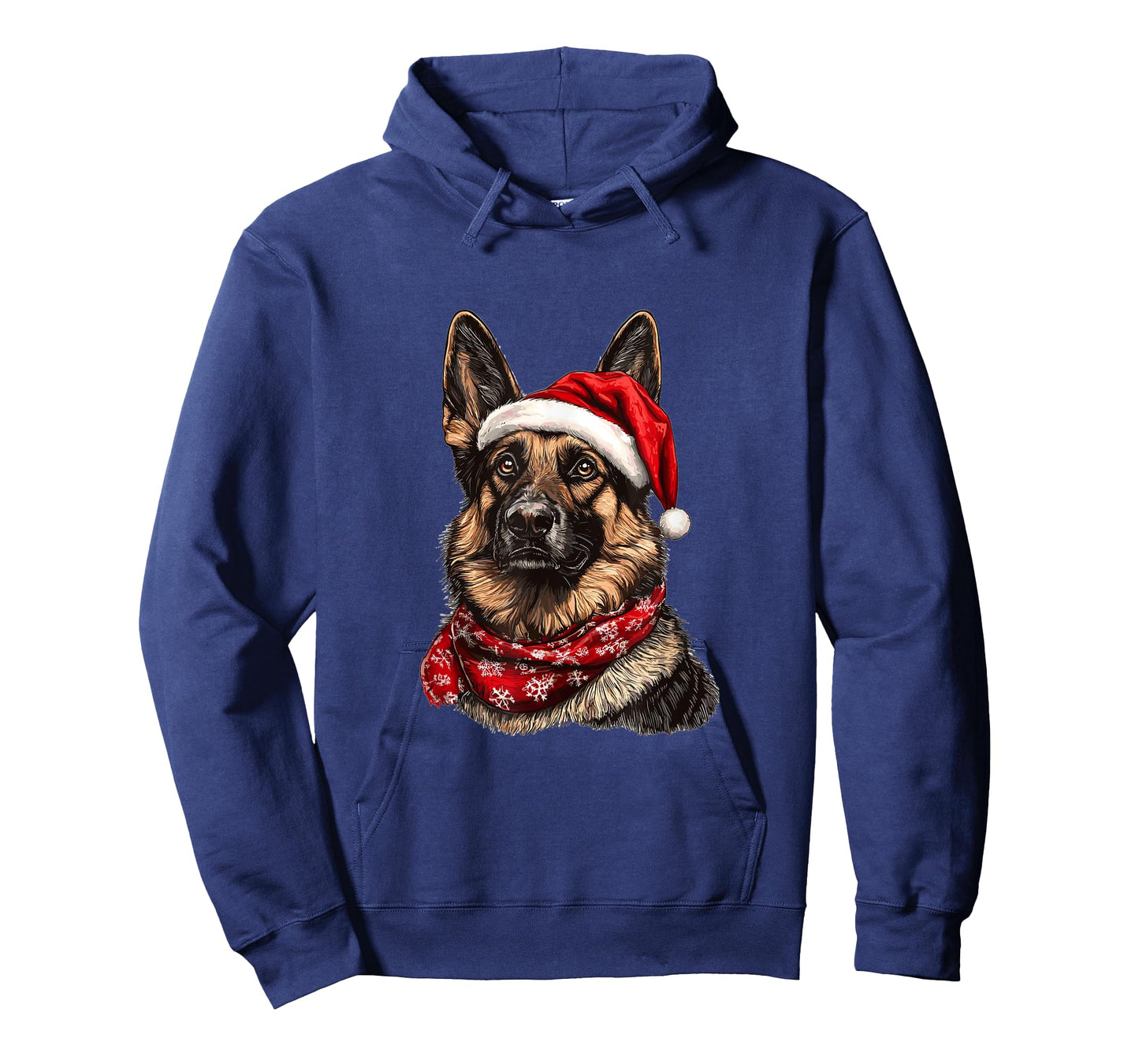Cute German Shepherd Dog Christmas Merry X-mas Graphic T-Shirt