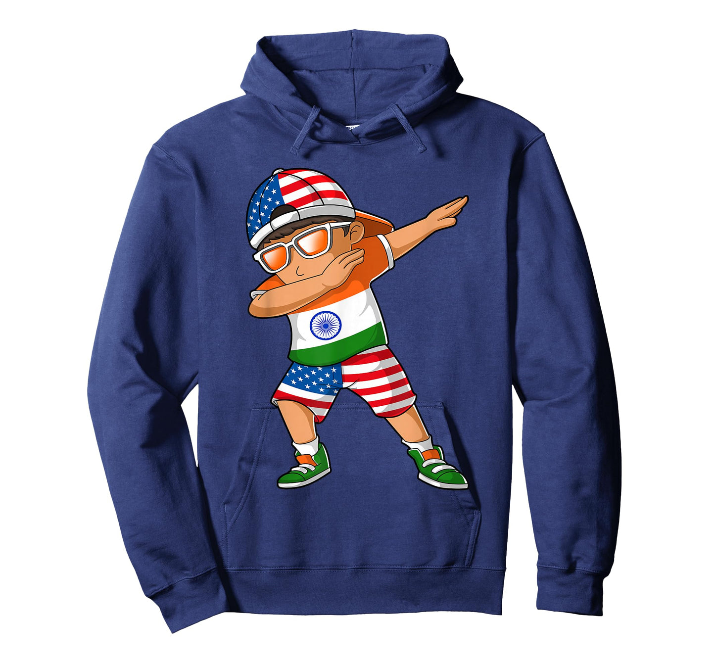Half American Half Indian Boy Kid India Flag Patriotic T-Shirt
