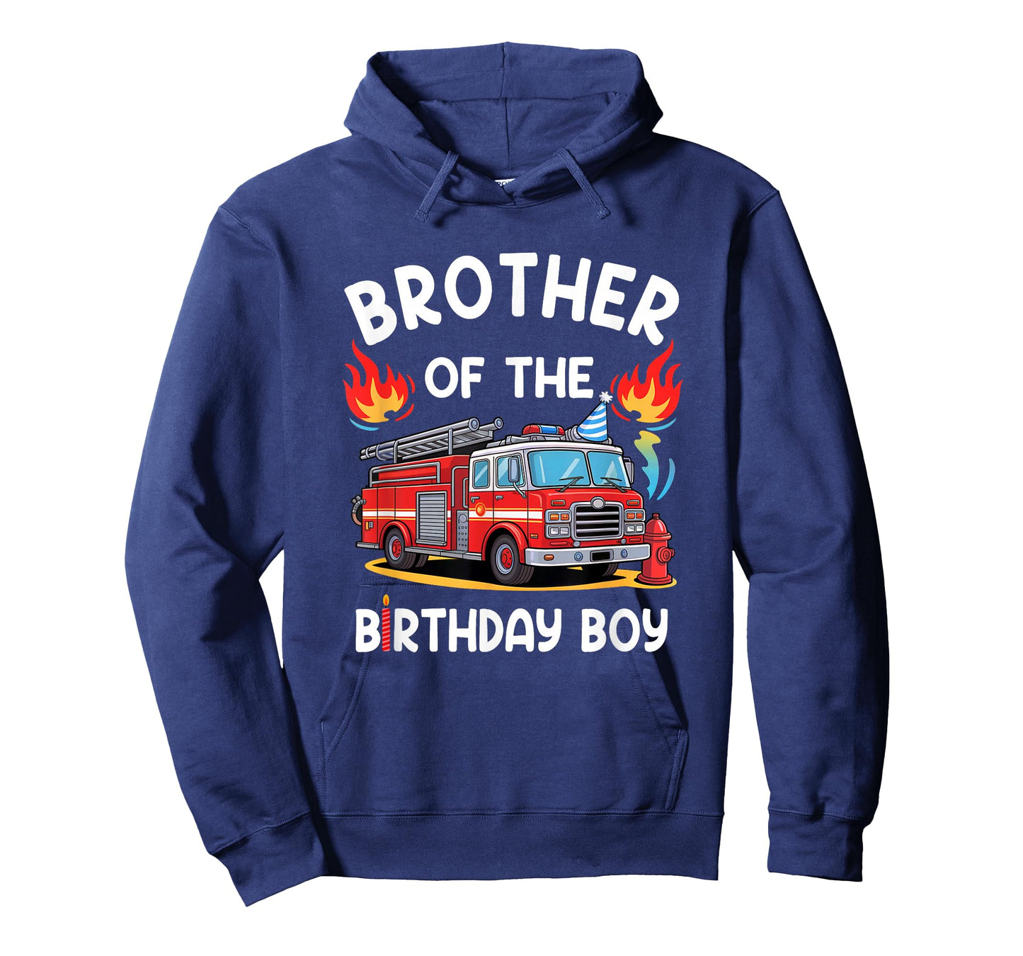 Brother Of The Birthday Boy Fire Truck Firefighter 1St Party T-Shirt