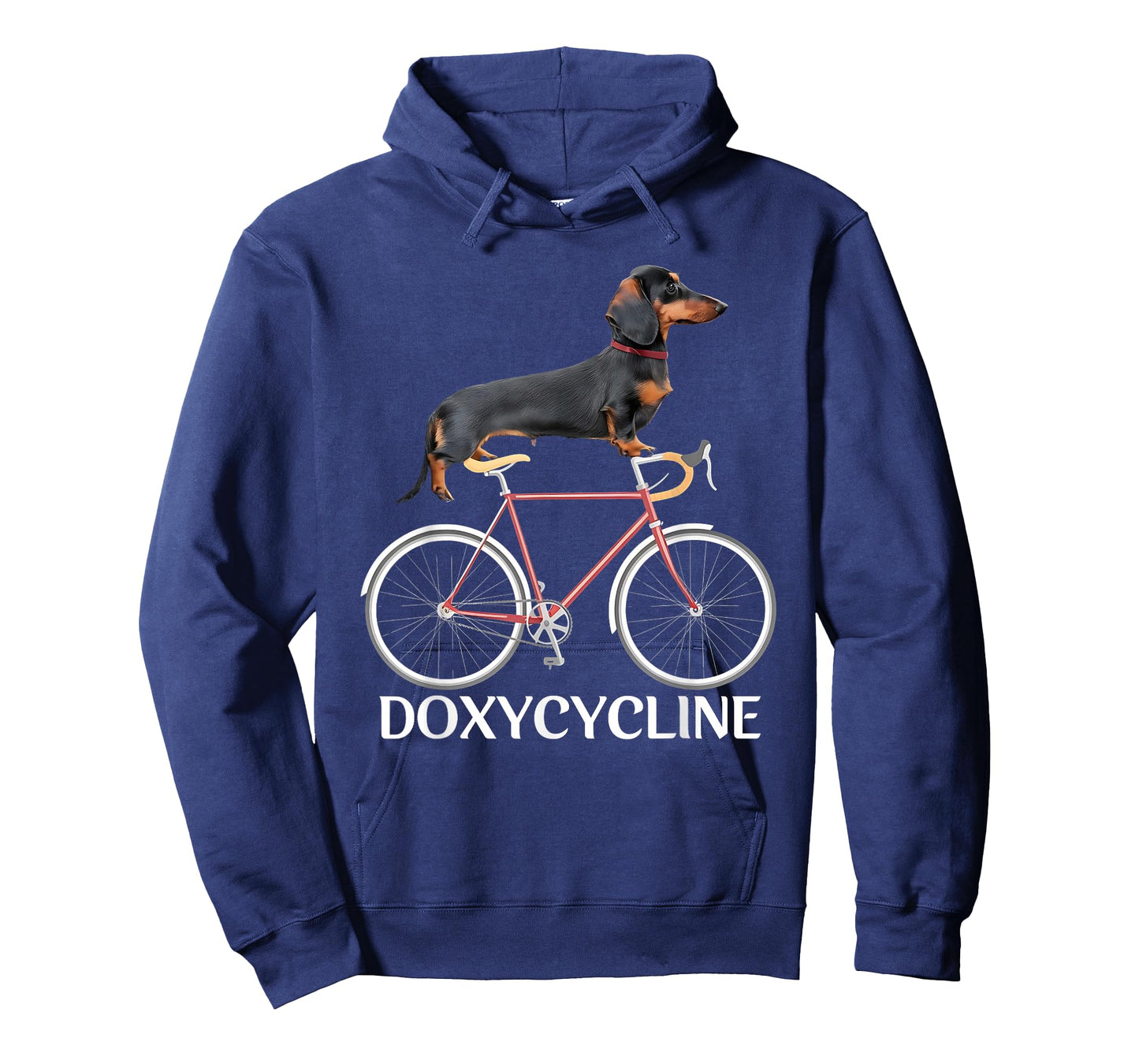 Dachshund on Bicycle Doxycycline Pharmacy Pun Dog Pharmacist T-Shirt