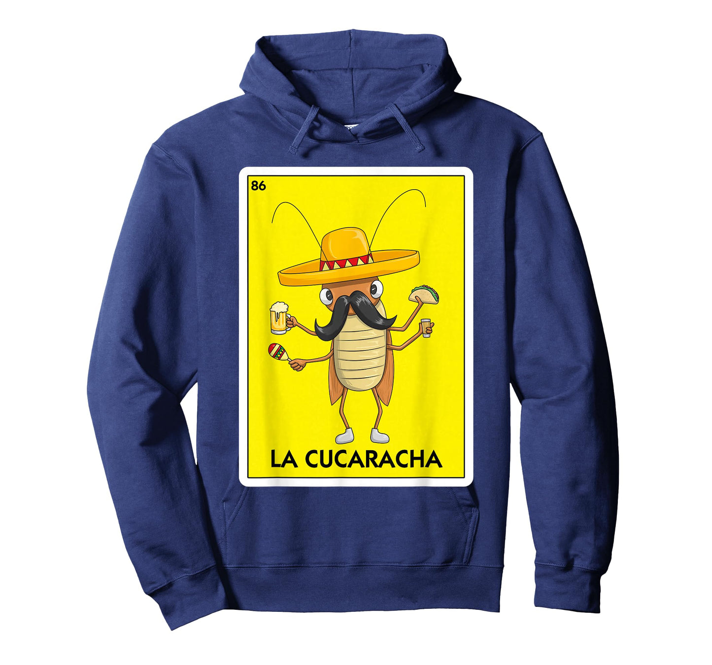 La Cucaracha Cockroach With Taco & Beer Mexican Card Game T-Shirt