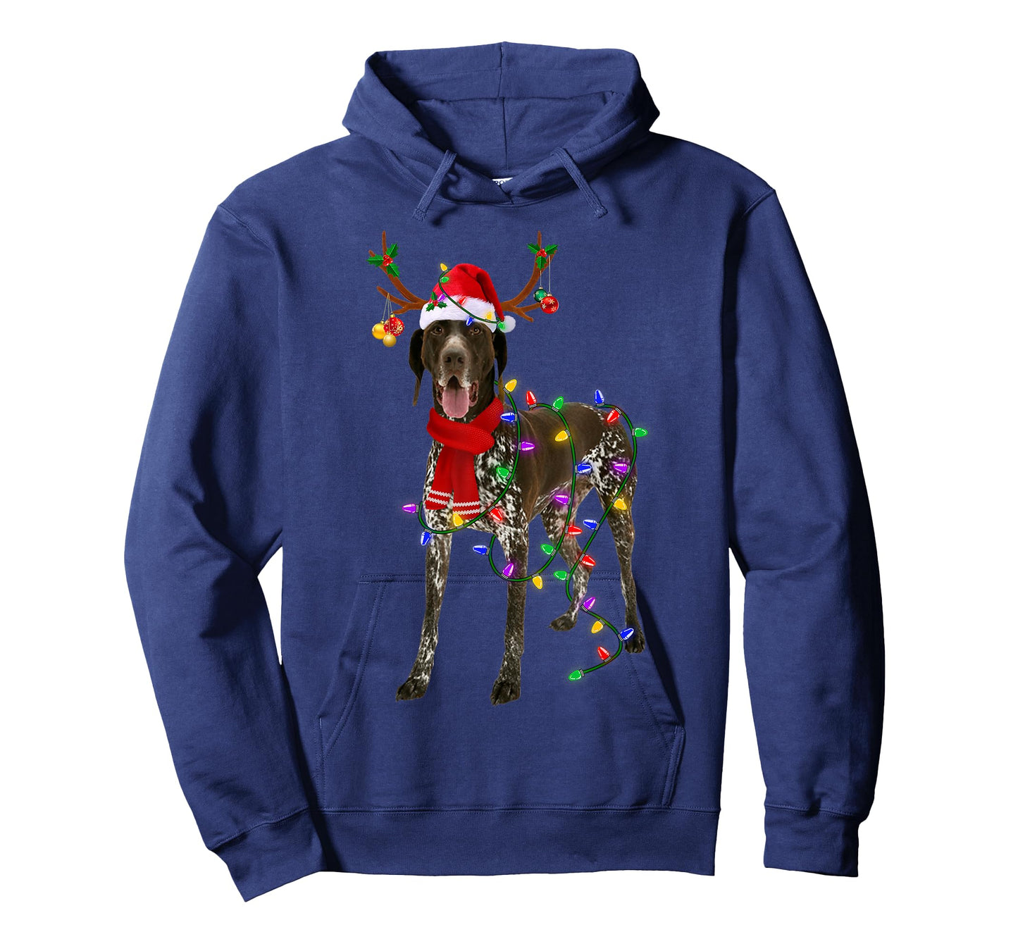 German Shorthaired Pointer Dog Tree Christmas Lights Pajama T-Shirt