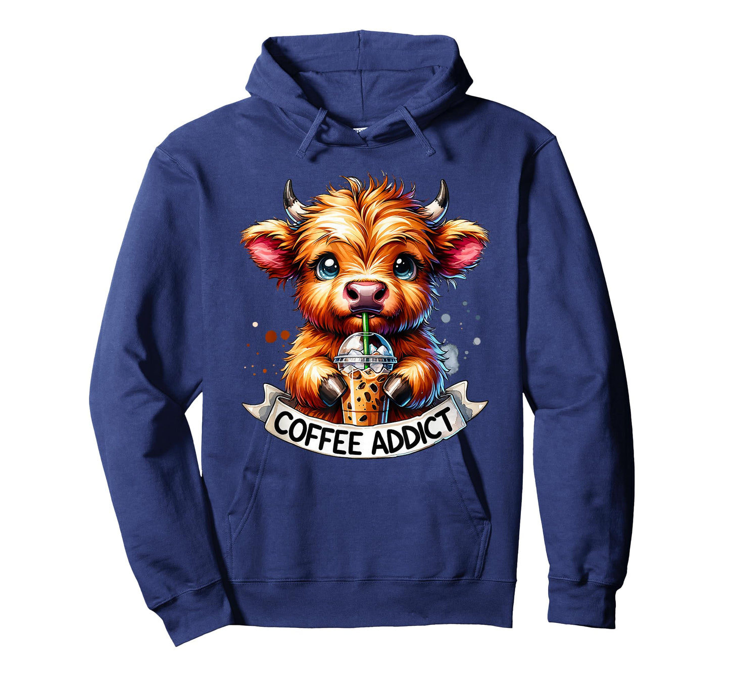 cute highland cow coffee addict T-Shirt