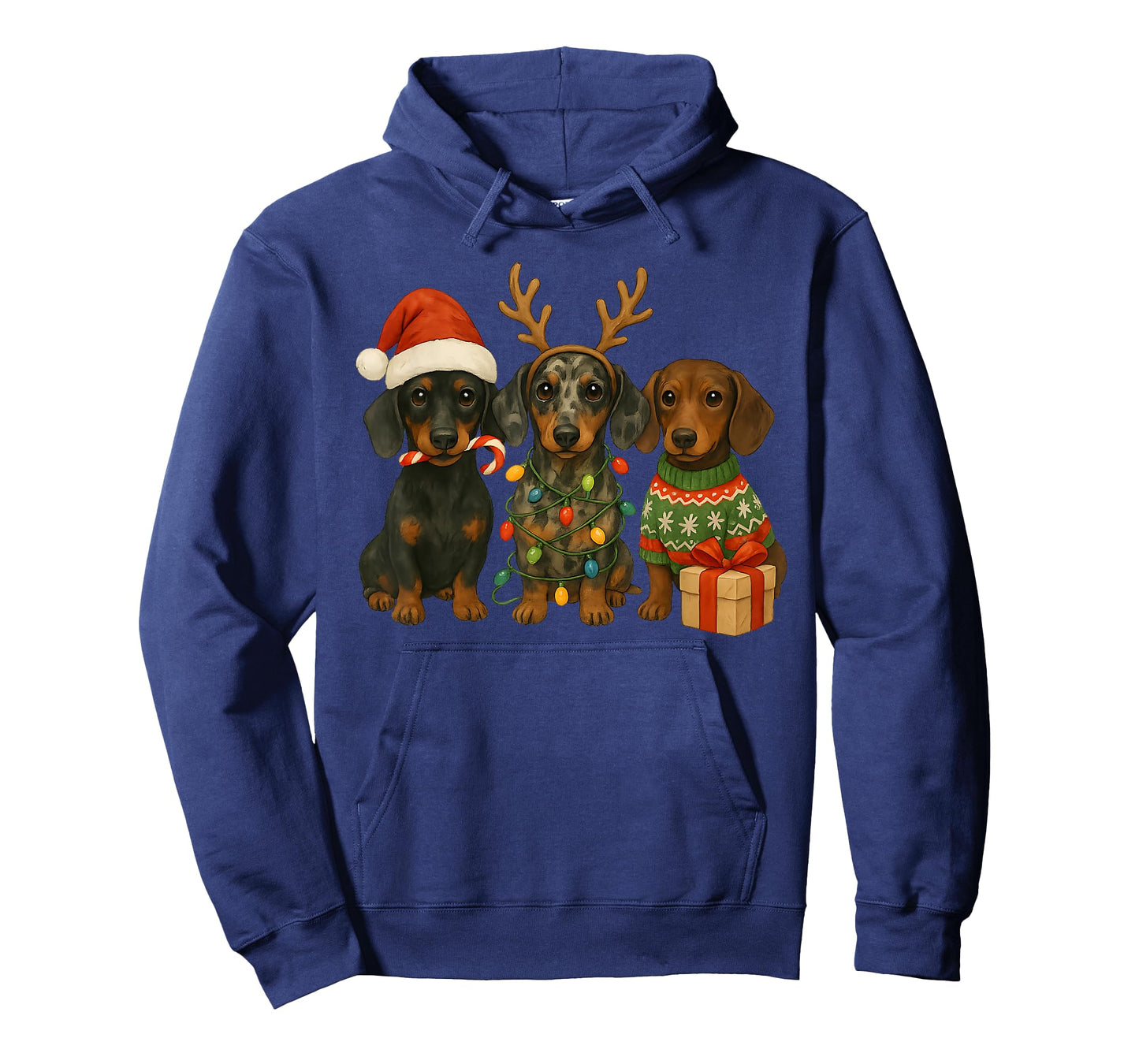 Dachshund Christmas Wiener Dog Santa Hat Weenie Ugly Sweater T-Shirt