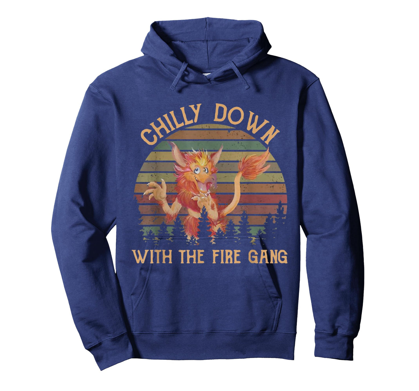 Vintage Chilly Down With The Fire Gang Funny Saying T-Shirt
