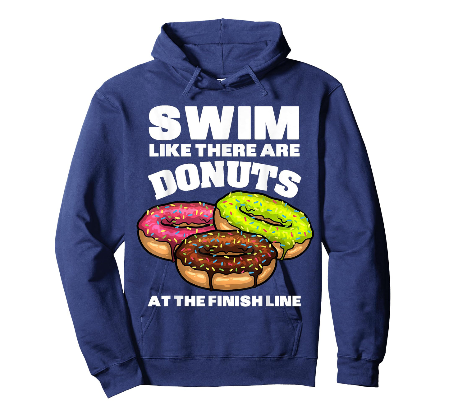 Funny Swimming Donut Design Men Women Swimmer Sports Athlete T-Shirt