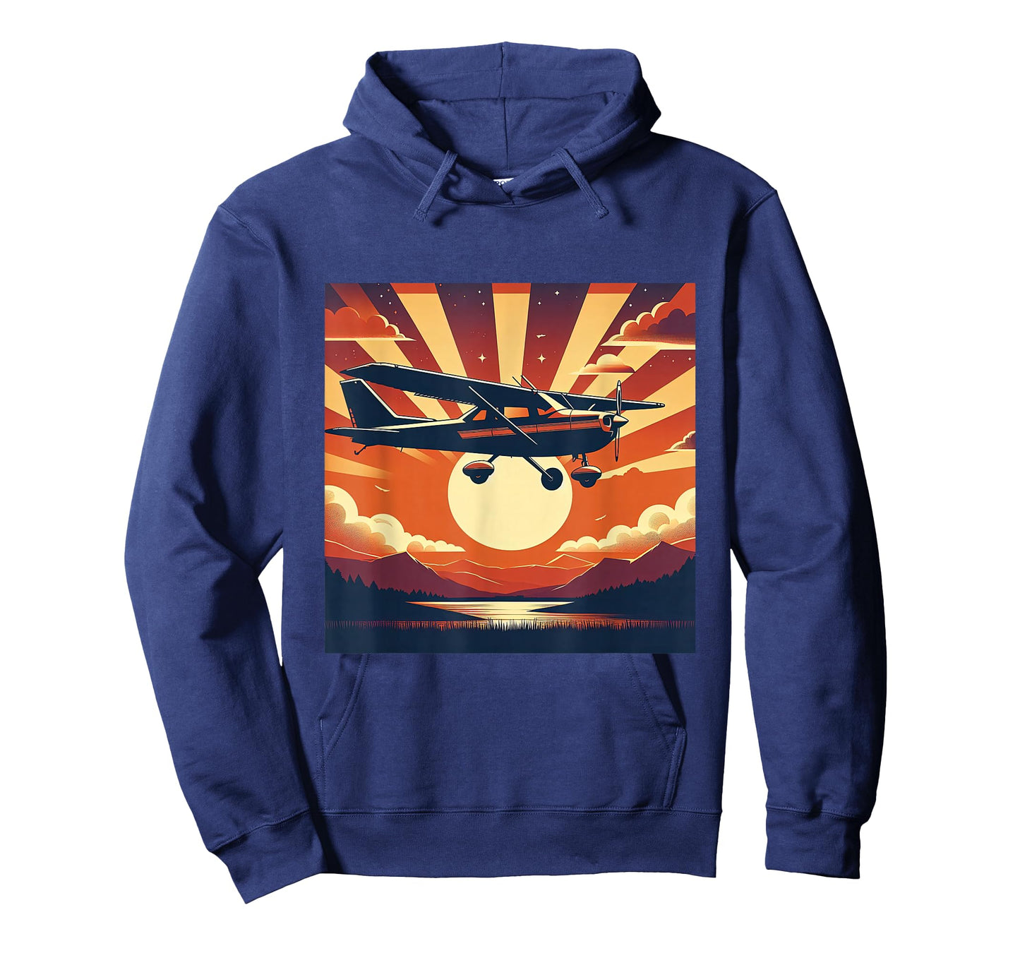 C-172 Skyhawk Vintage C172 Airplane Retro Sunset Pilot T-Shirt