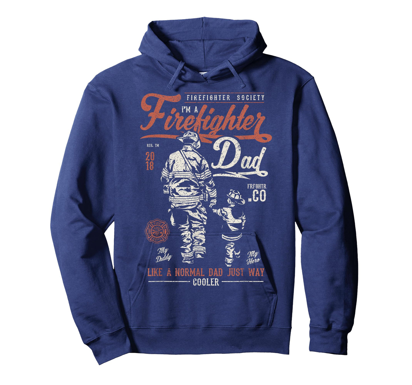 Distressed Firefighter Dad Shirt Men Fathers Day Fireman T-Shirt