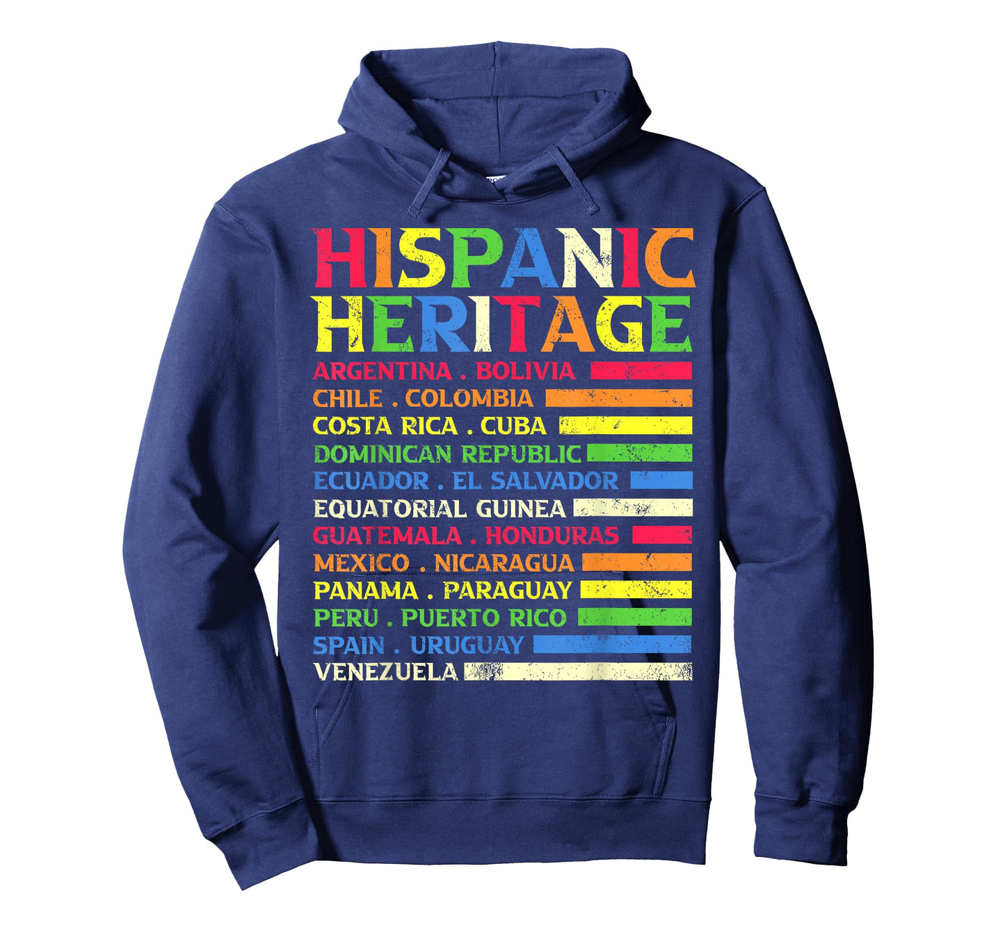 National Latino Countries Flag Hispanic Heritage Month 2024 T-Shirt