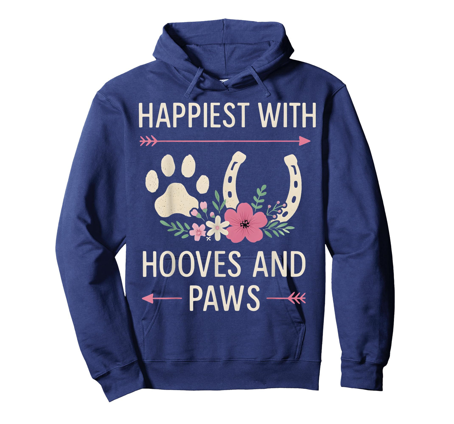 Hooves Paws Floral Horse Dog Barn Life for Women Girls Teens T-Shirt
