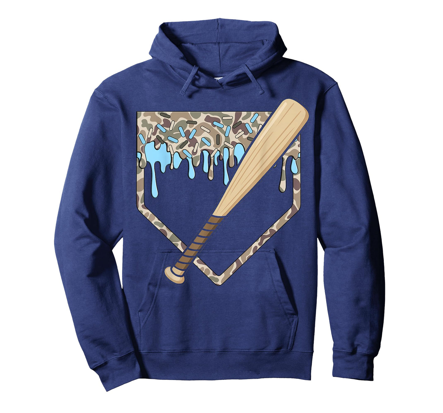 Baseball Drip Camo Baseball Home Plate Bat Boys Sports T-Shirt
